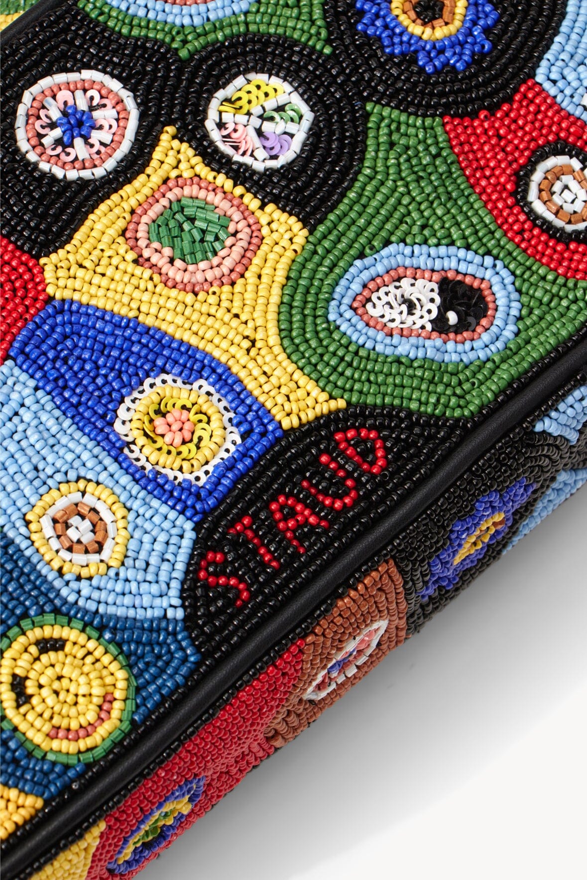 TOMMY BEADED BAG BLACK MILLEFIORI - STAUD sale