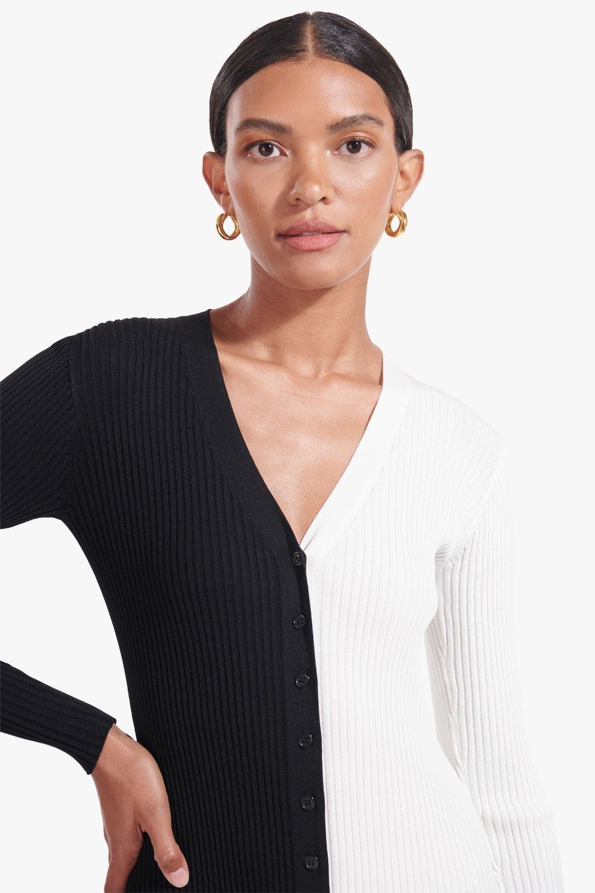 SHOKO SWEATER BLACK WHITE - STAUD sale