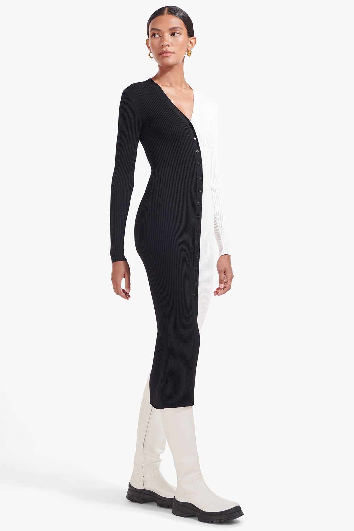 SHOKO SWEATER BLACK WHITE - STAUD sale