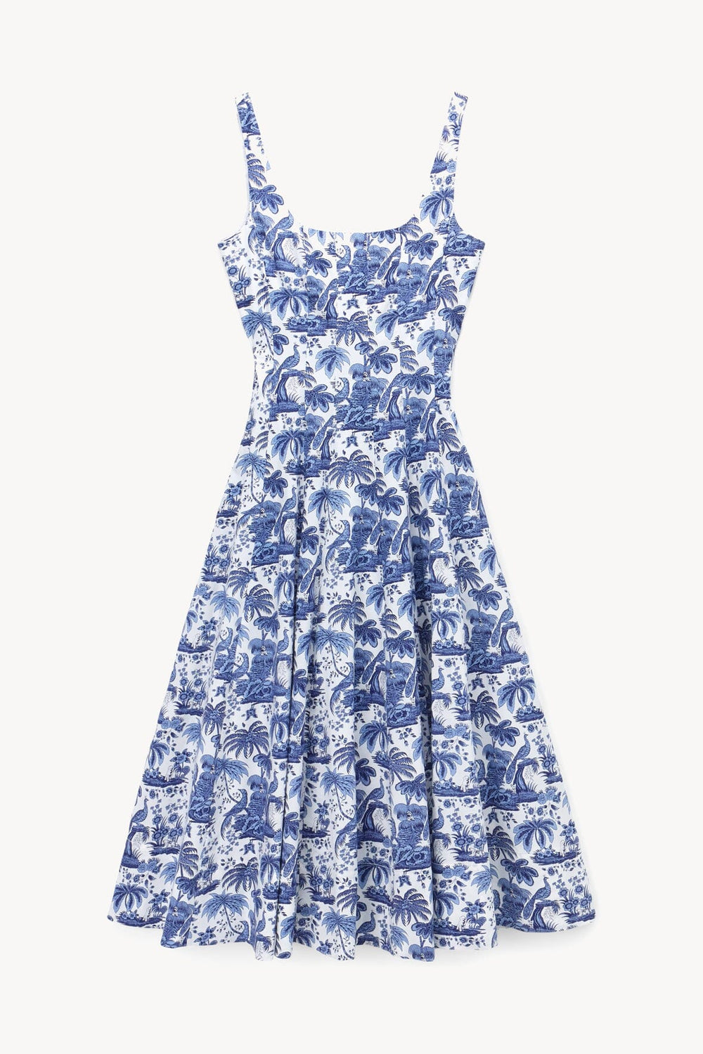 WELLS DRESS CHINA BLUE TOILE - STAUD online
