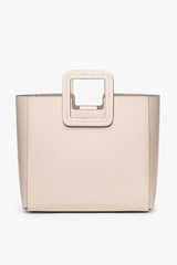 SHIRLEY LEATHER TOTE BAG CREAM - STAUD for sale