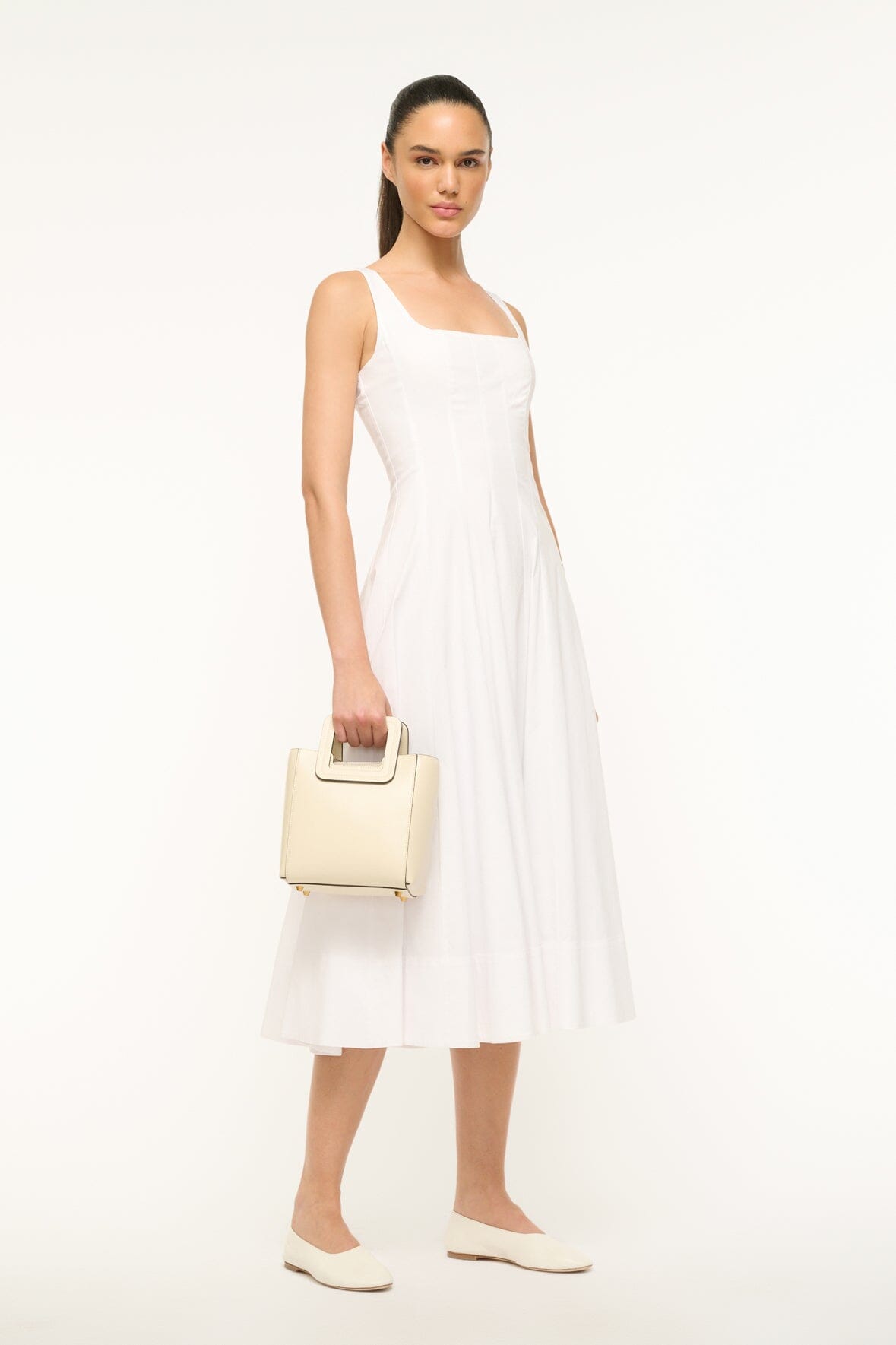 MINI SHIRLEY LEATHER BAG CREAM - STAUD near me