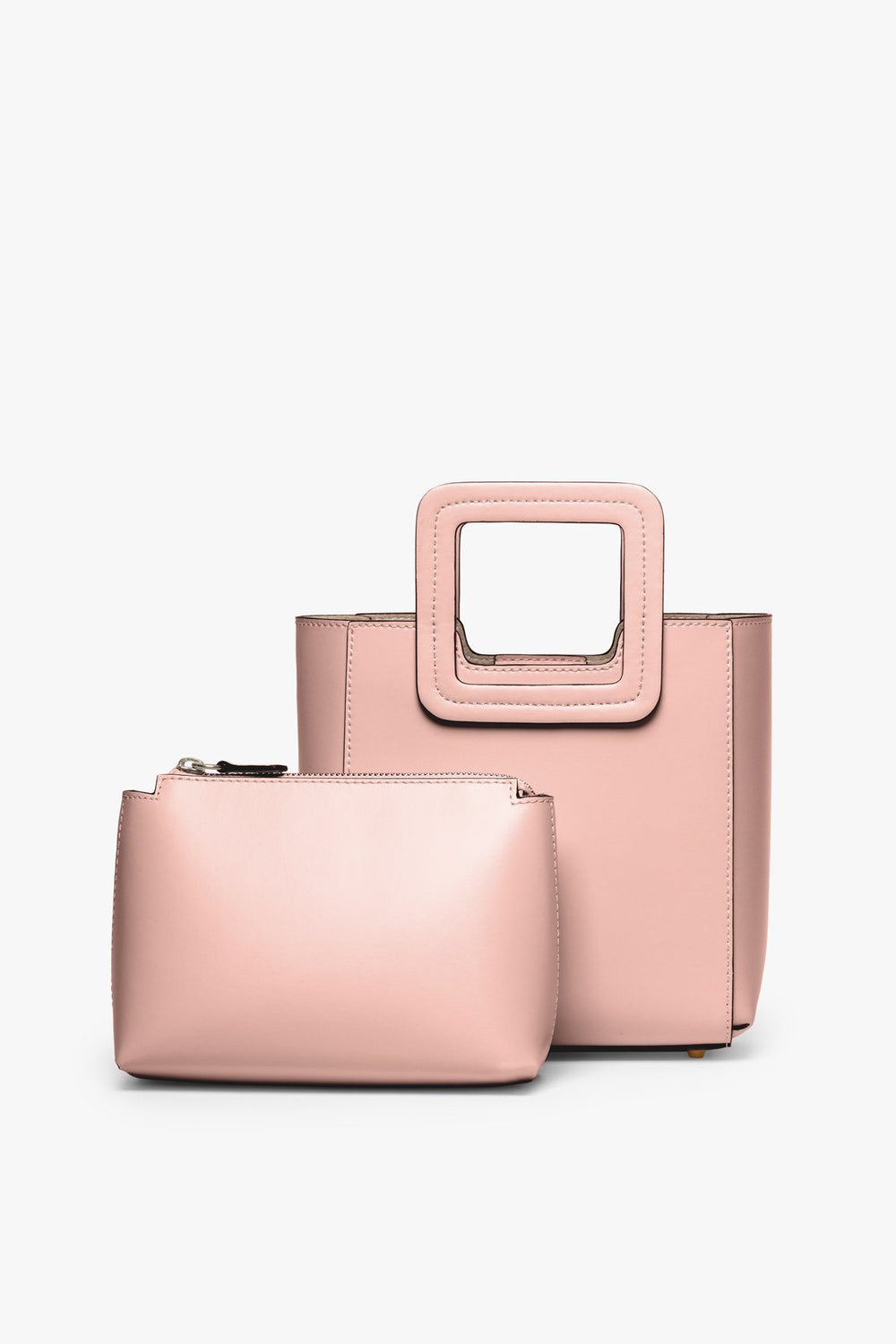 MINI SHIRLEY LEATHER BAG DARK BLUSH - STAUD for sale