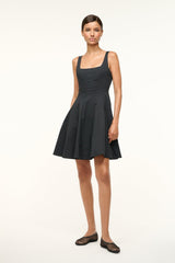 MINI WELLS DRESS BLACK - STAUD online