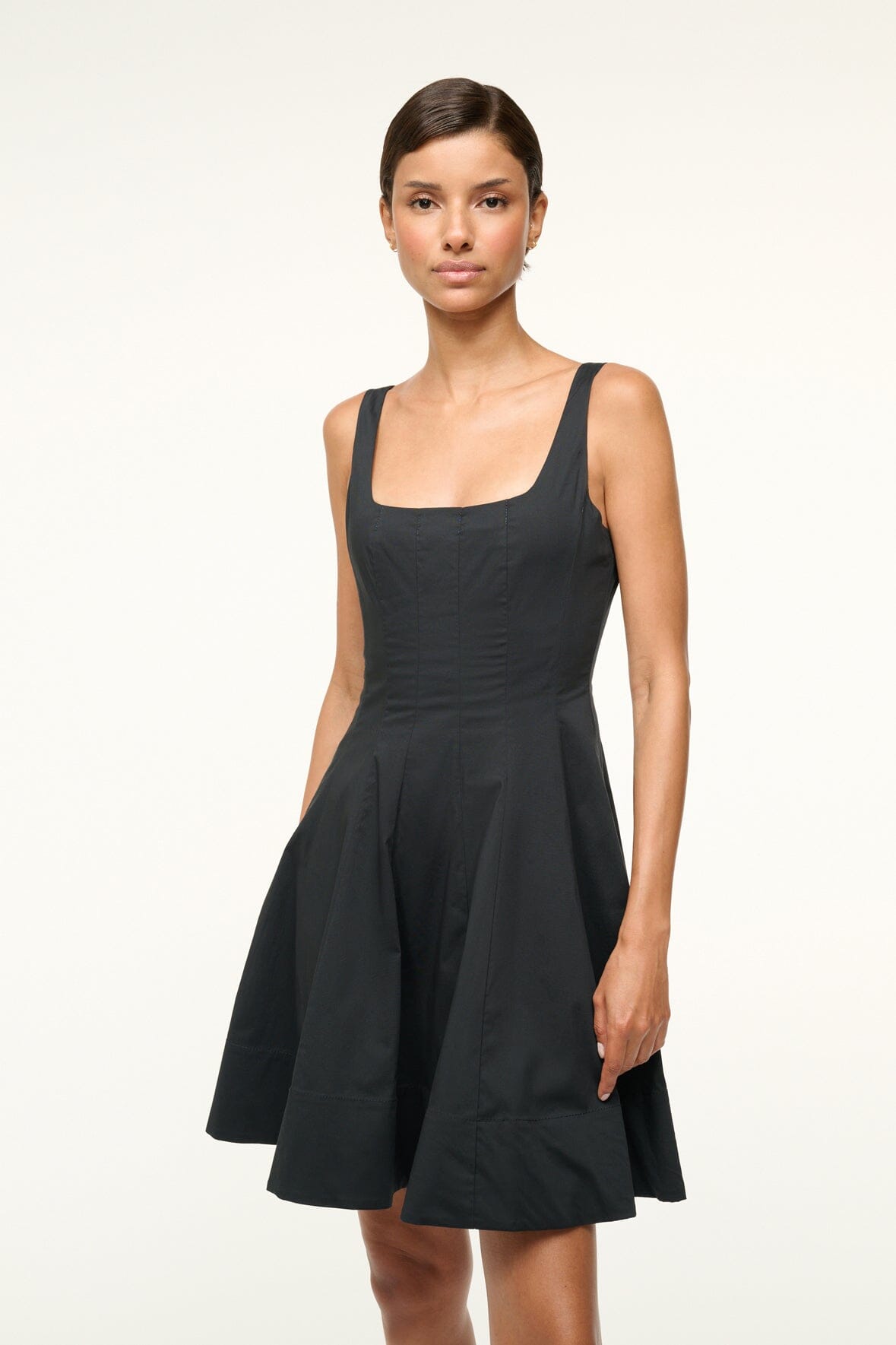 MINI WELLS DRESS BLACK - STAUD online