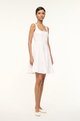 MINI WELLS DRESS WHITE - STAUD US