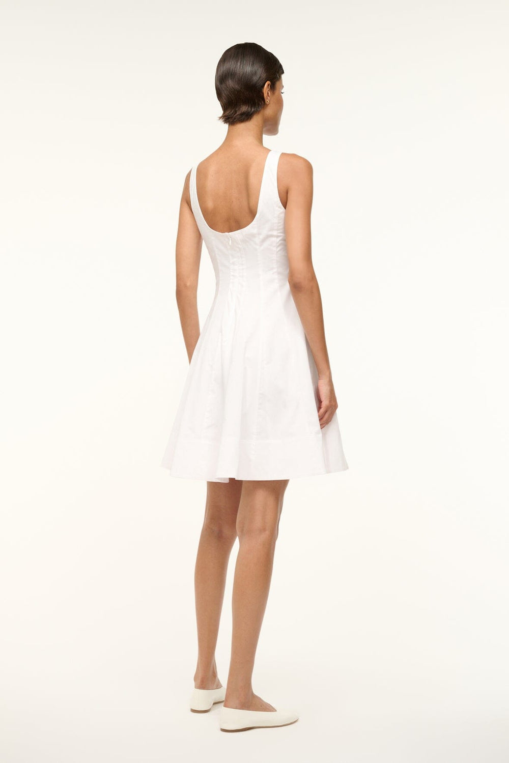 MINI WELLS DRESS WHITE - STAUD US