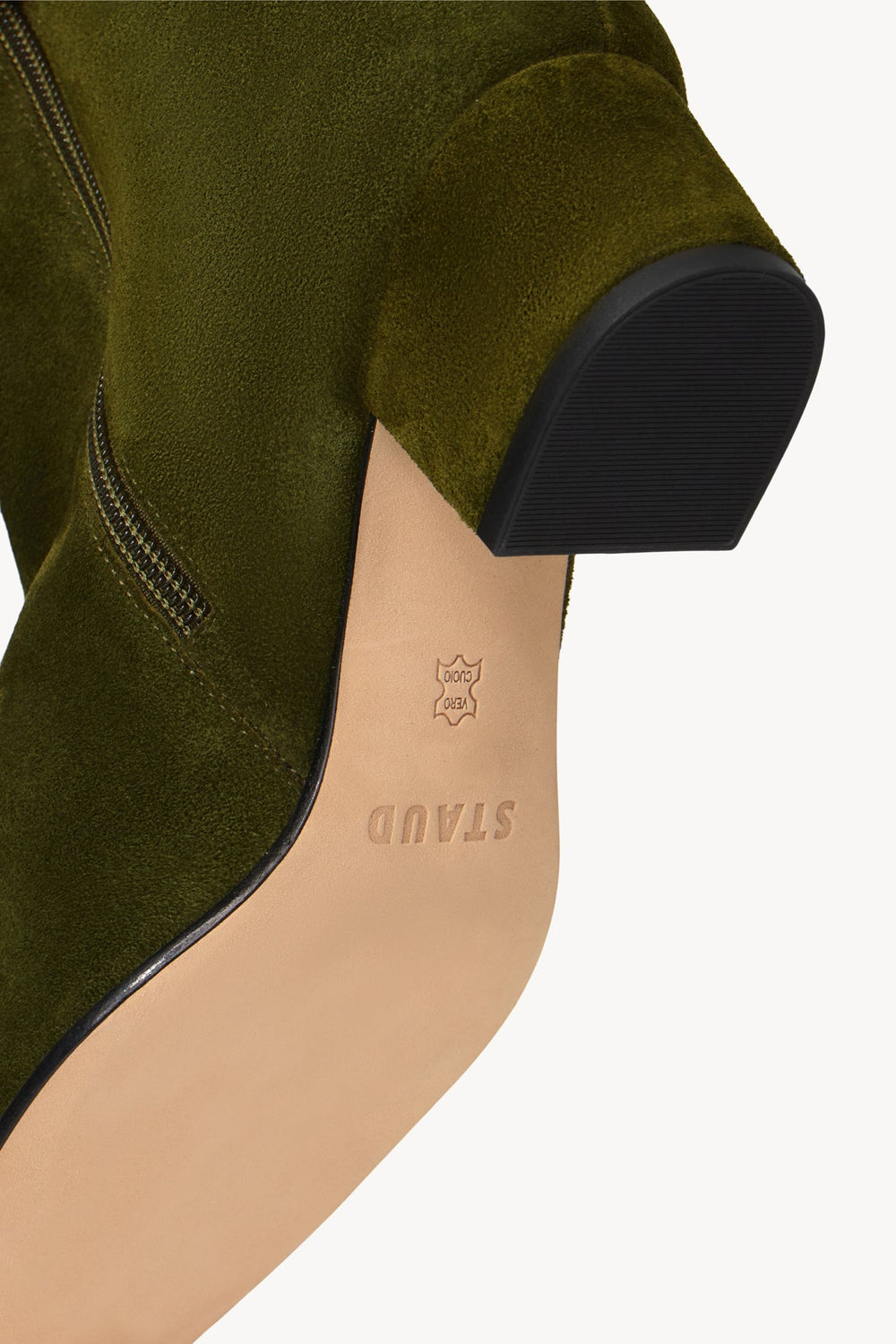 AIMEE SHORT BOOT OLIVE SUEDE - STAUD sale