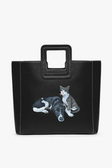 CUSTOM SHIRLEY LEATHER BAG BLACK - STAUD sale