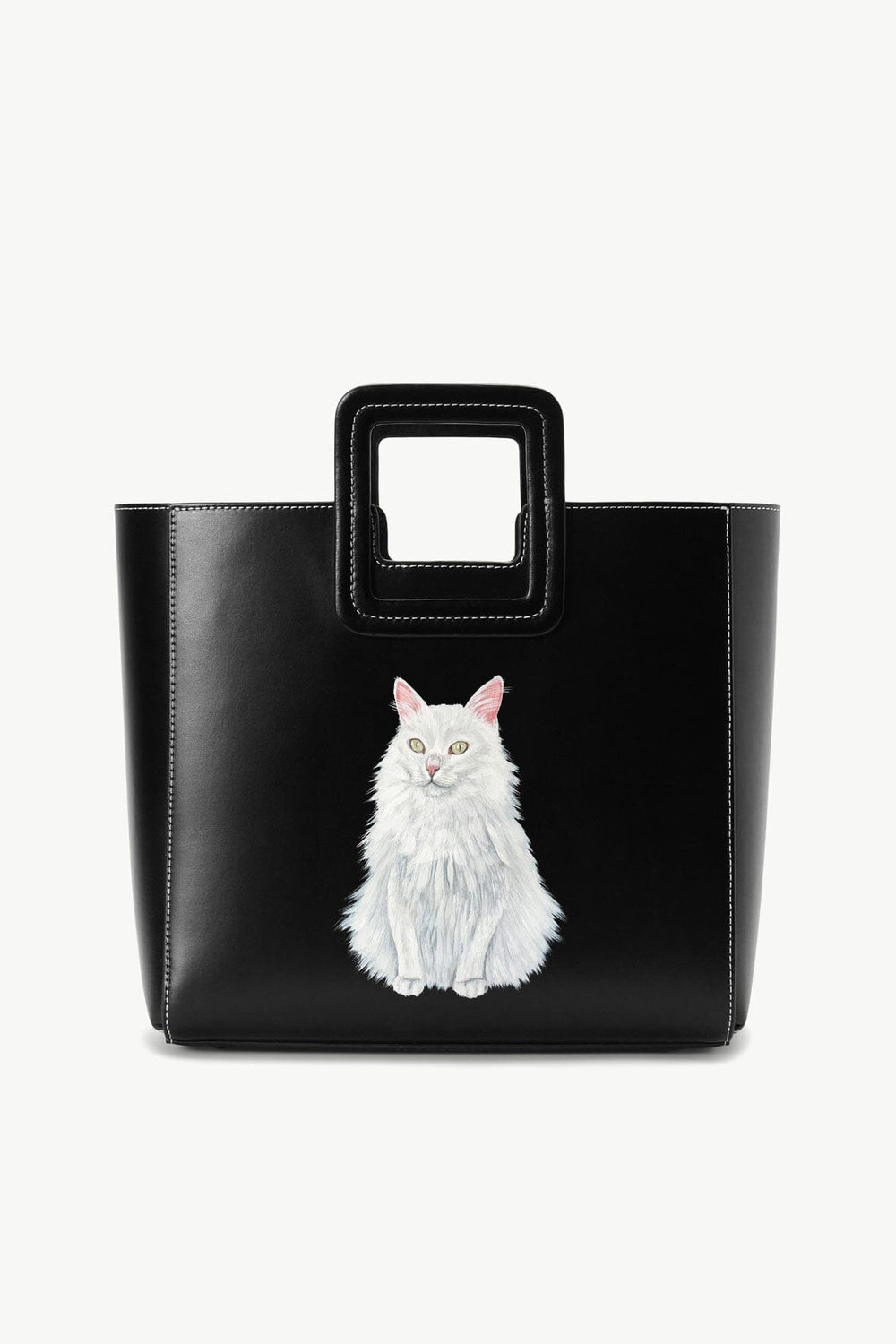 CUSTOM SHIRLEY LEATHER BAG BLACK - STAUD sale