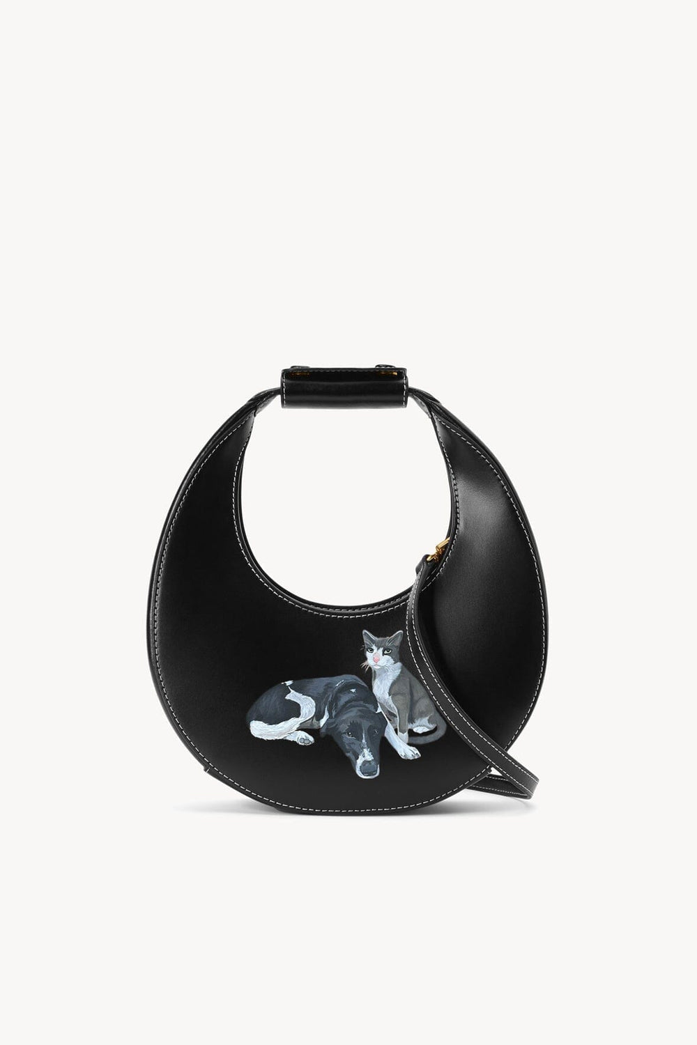 CUSTOM MINI MOON BAG BLACK - STAUD online