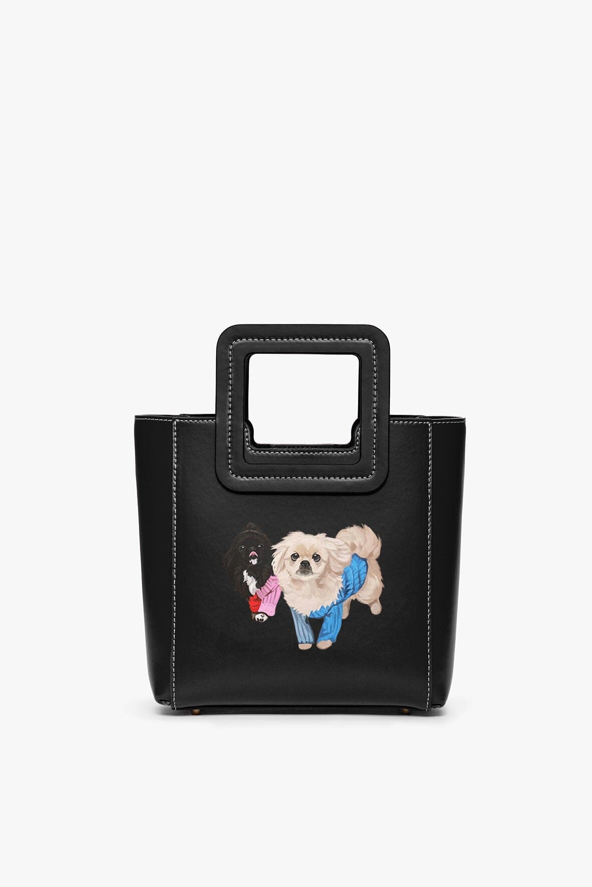 CUSTOM MINI SHIRLEY LEATHER BAG BLACK - STAUD outlet