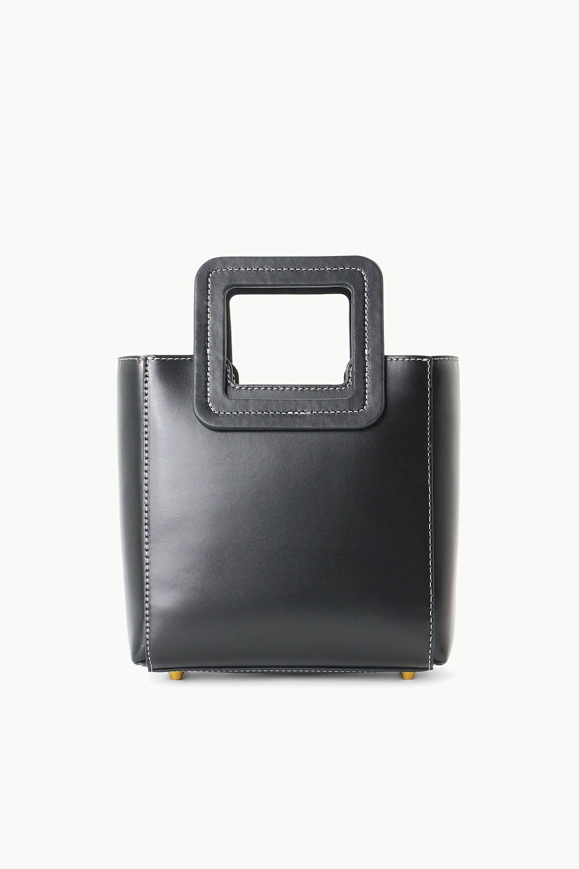 CUSTOM MINI SHIRLEY LEATHER BAG BLACK - STAUD outlet