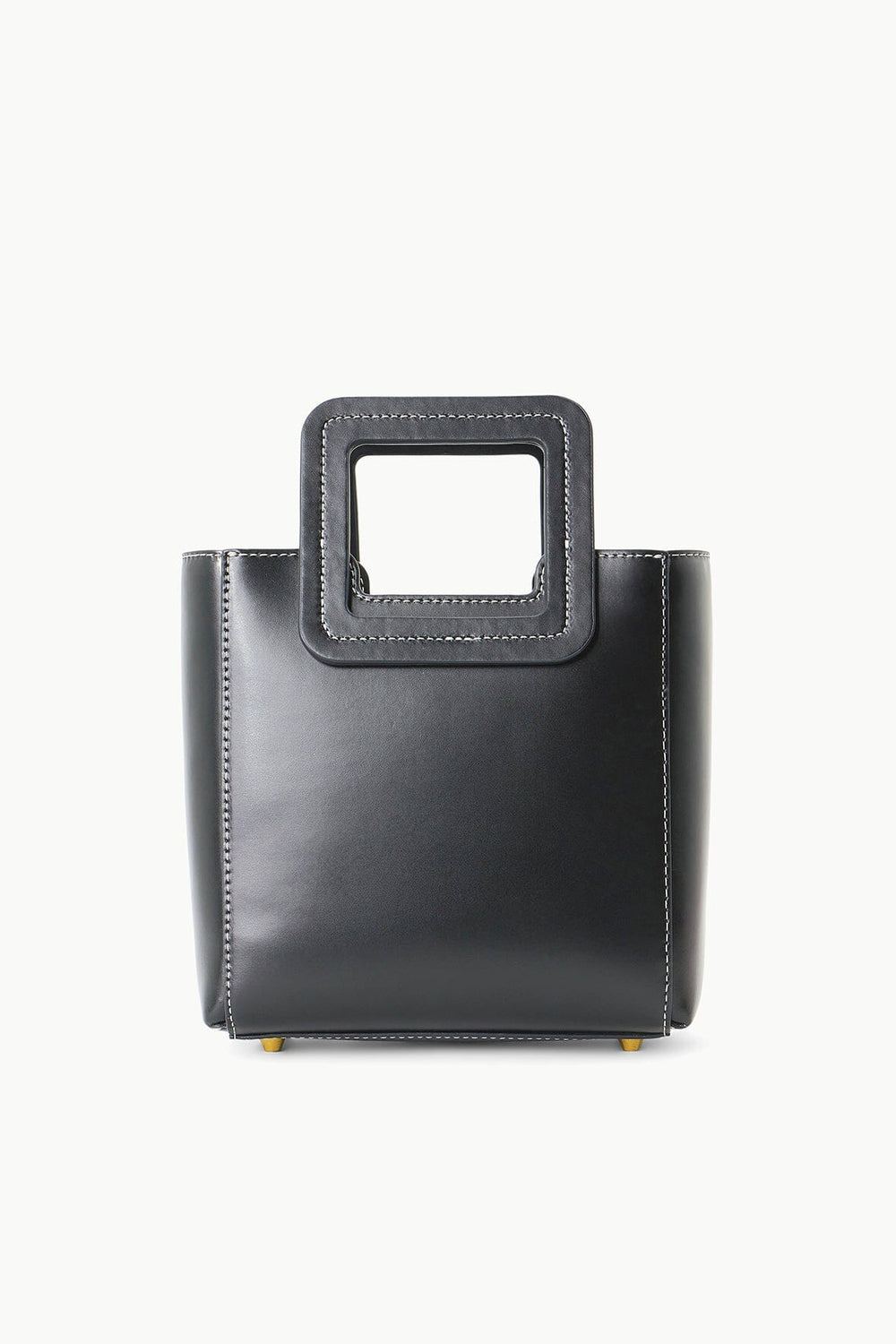 CUSTOM MINI SHIRLEY LEATHER BAG BLACK - STAUD outlet