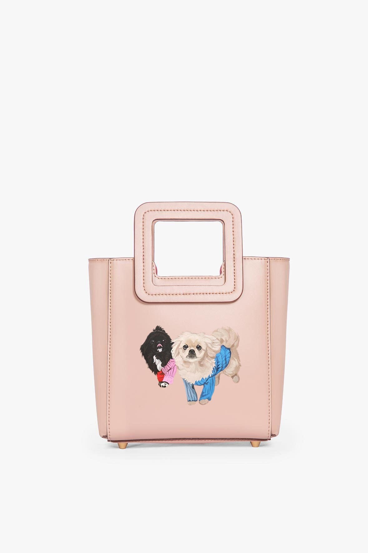 CUSTOM MINI SHIRLEY LEATHER BAG BLUSH - STAUD outlet
