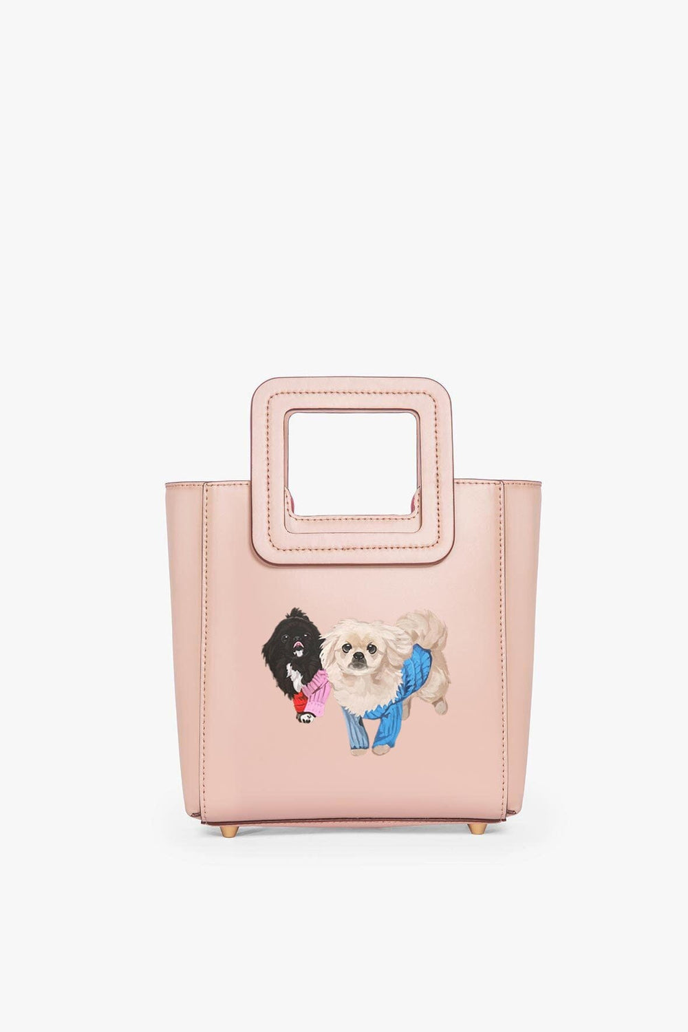 CUSTOM MINI SHIRLEY LEATHER BAG BLUSH - STAUD outlet