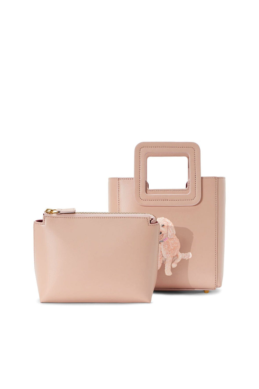 CUSTOM MINI SHIRLEY LEATHER BAG BLUSH - STAUD outlet