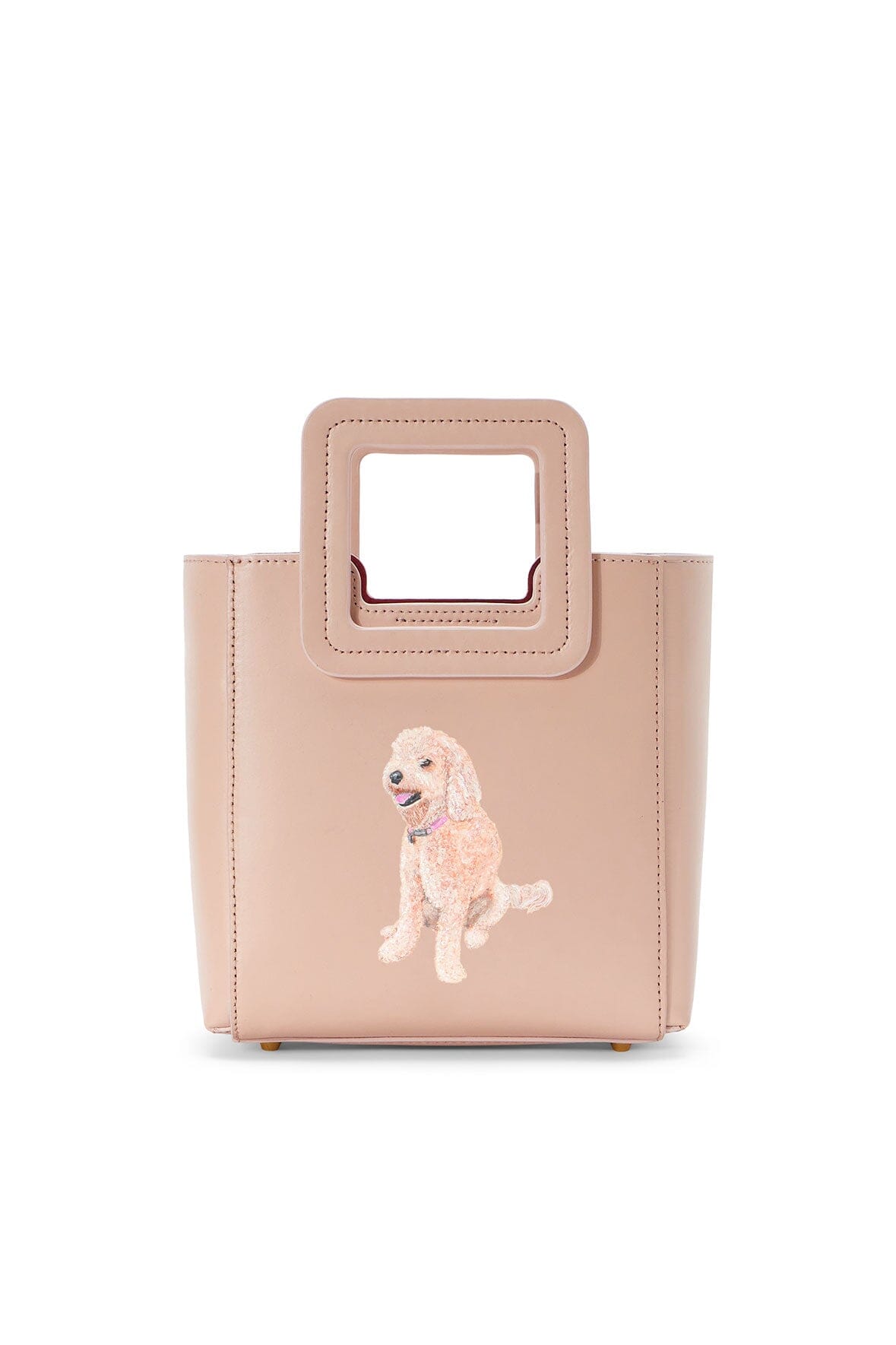 CUSTOM MINI SHIRLEY LEATHER BAG BLUSH - STAUD outlet