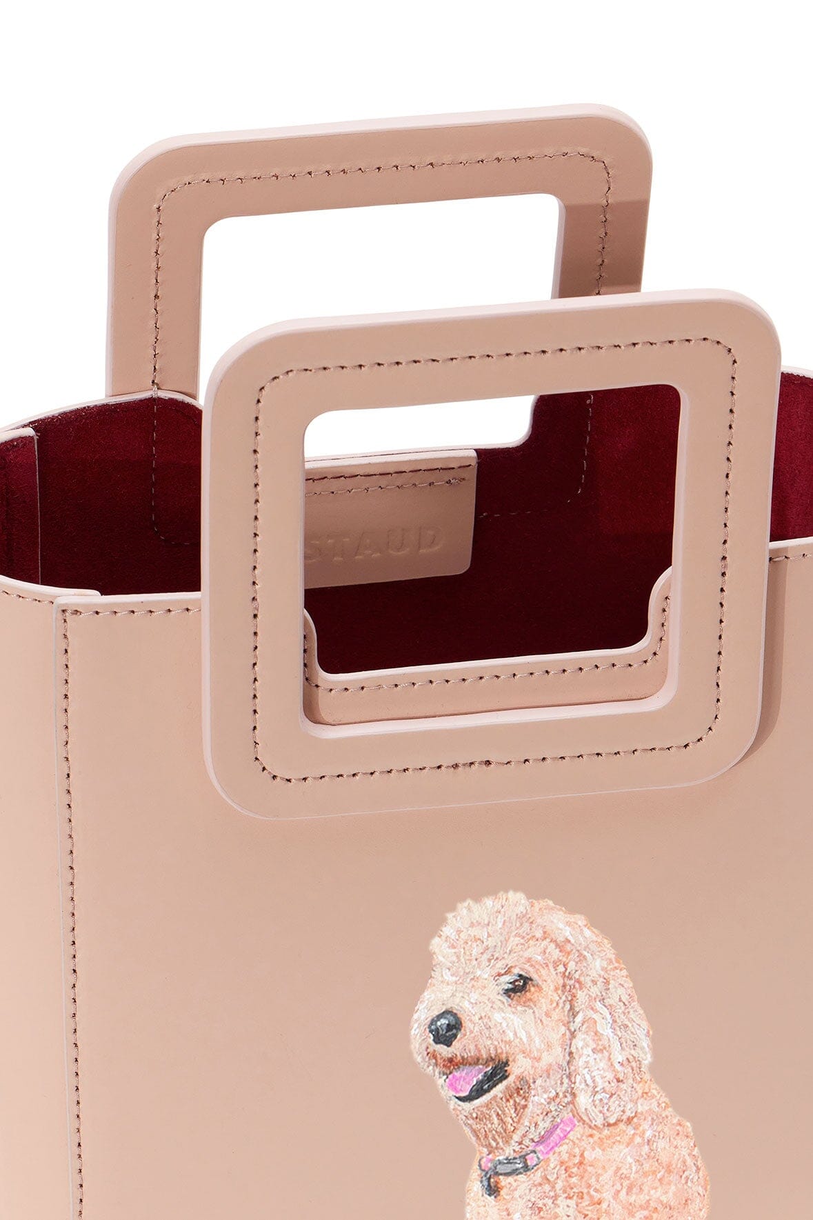 CUSTOM MINI SHIRLEY LEATHER BAG BLUSH - STAUD outlet