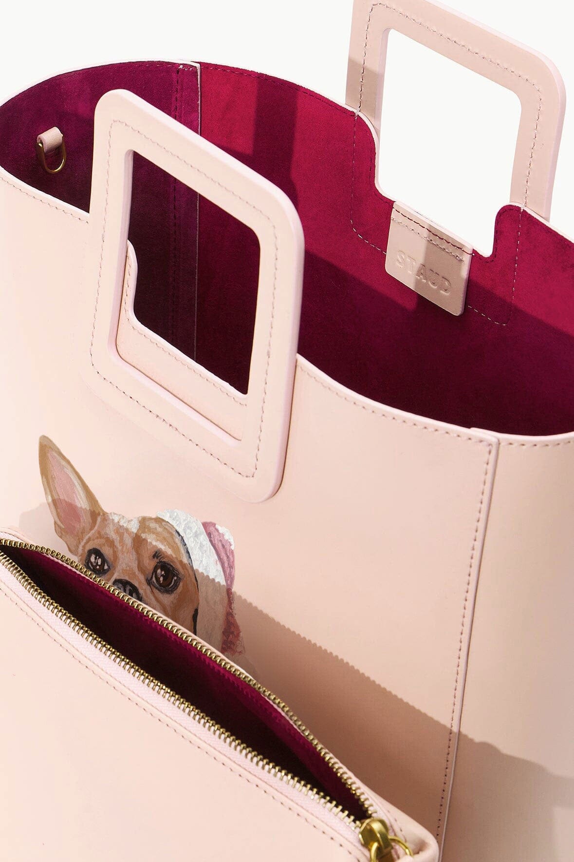 CUSTOM SHIRLEY LEATHER BAG BLUSH - STAUD near me