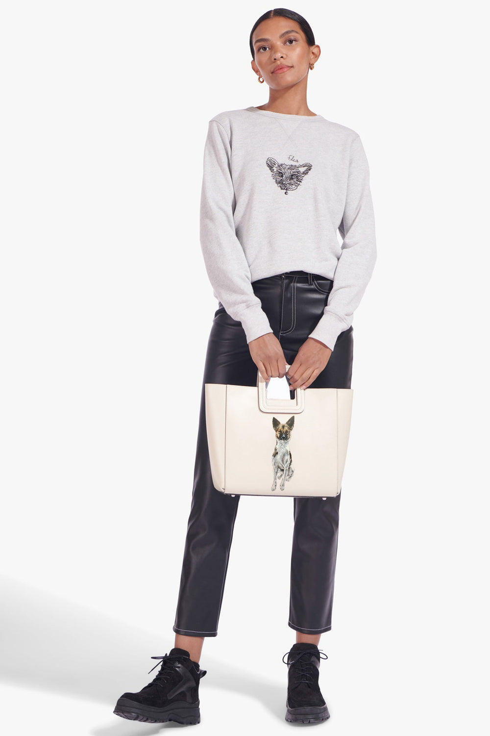 CUSTOM SHIRLEY LEATHER BAG CREAM - STAUD near me
