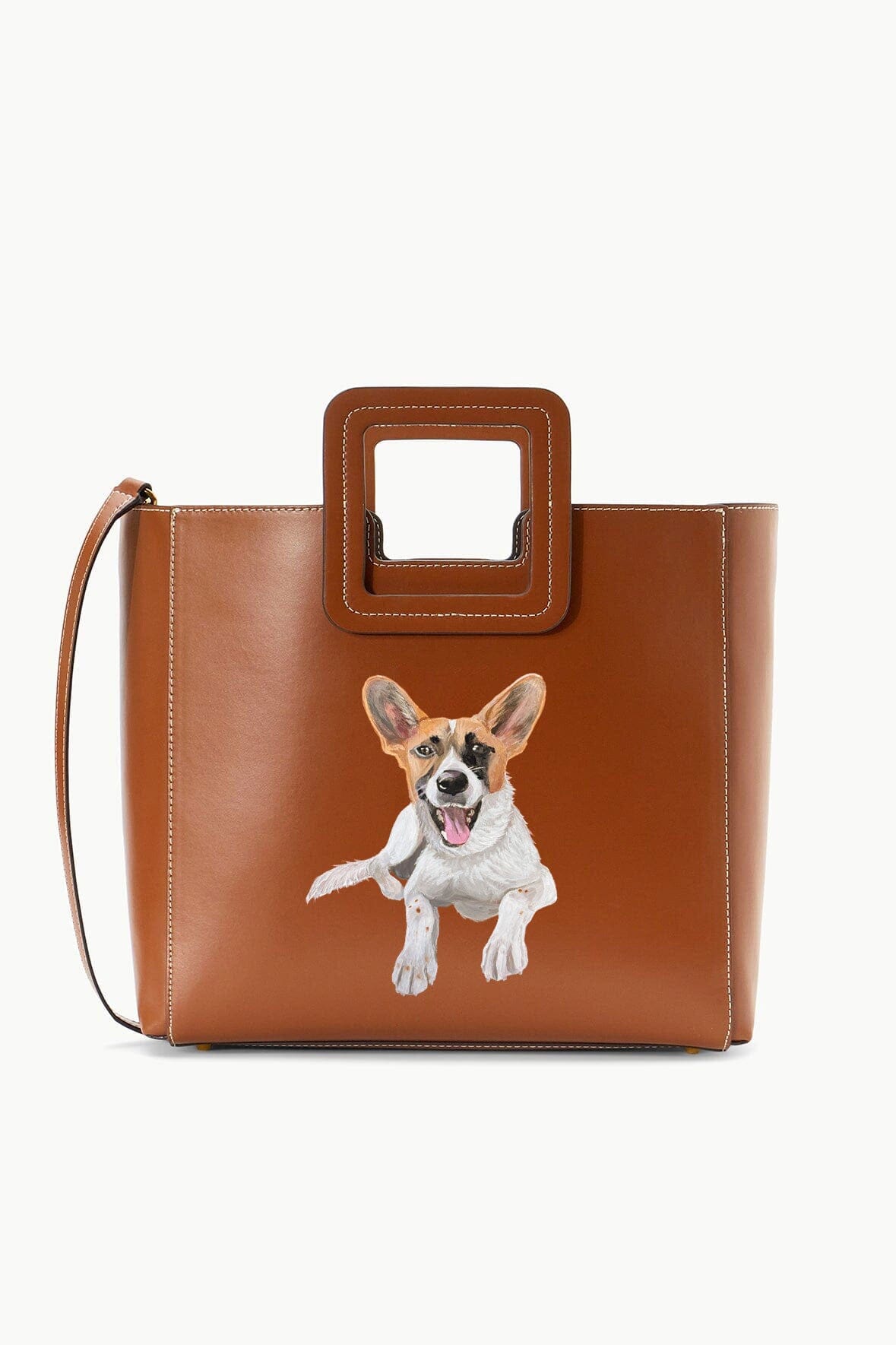 CUSTOM SHIRLEY LEATHER BAG SADDLE - STAUD near me