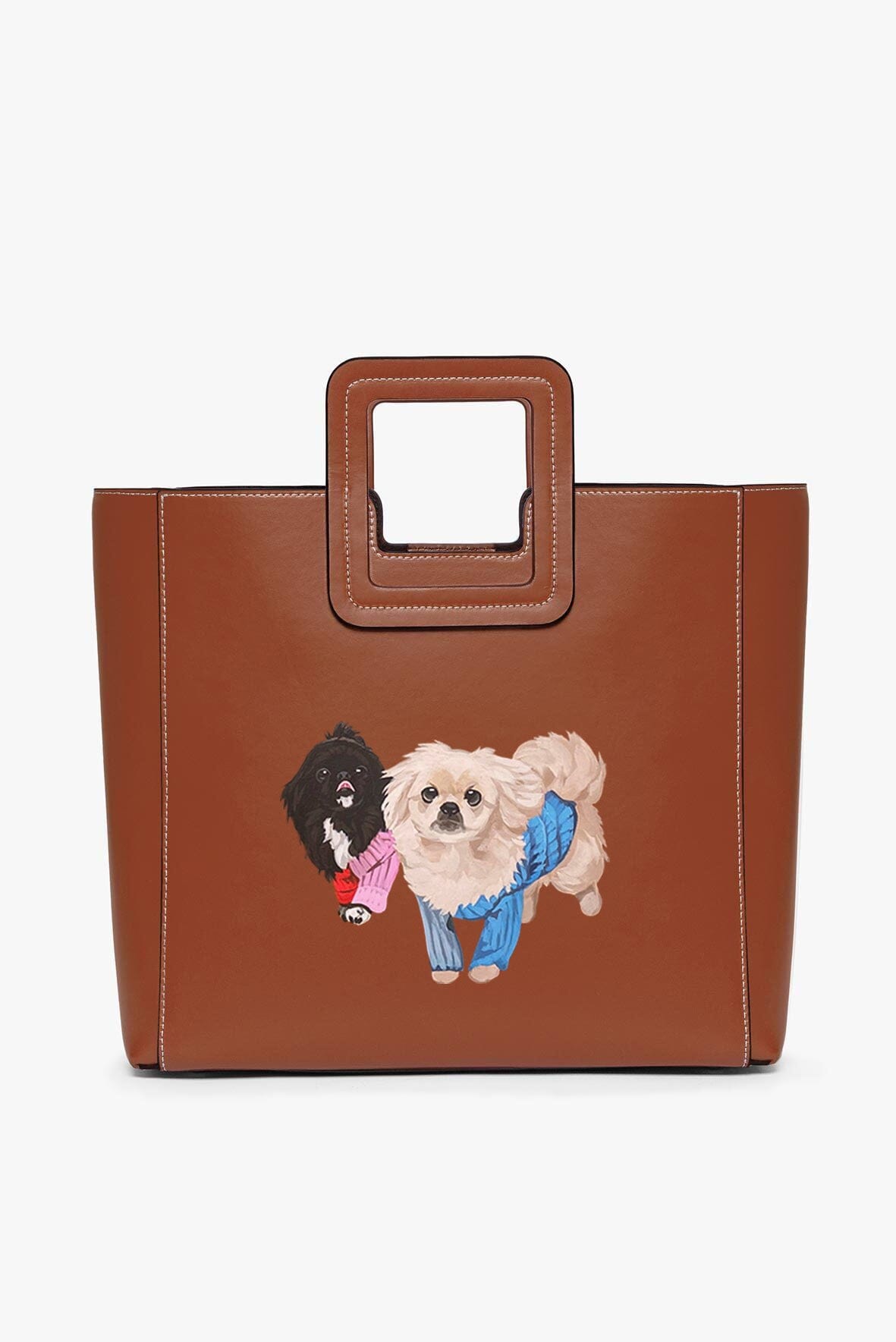 CUSTOM SHIRLEY LEATHER BAG SADDLE - STAUD near me