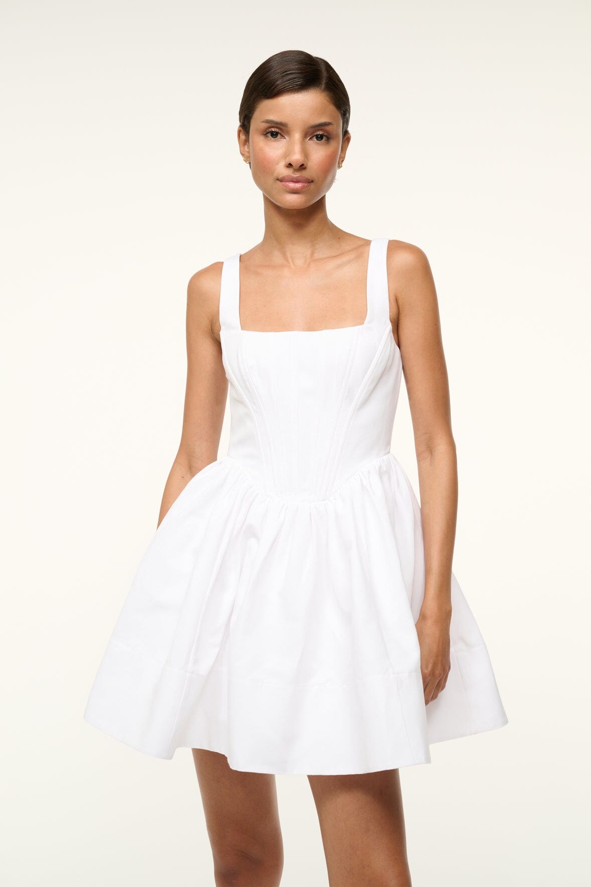 LANDSCAPE DRESS WHITE - STAUD sale