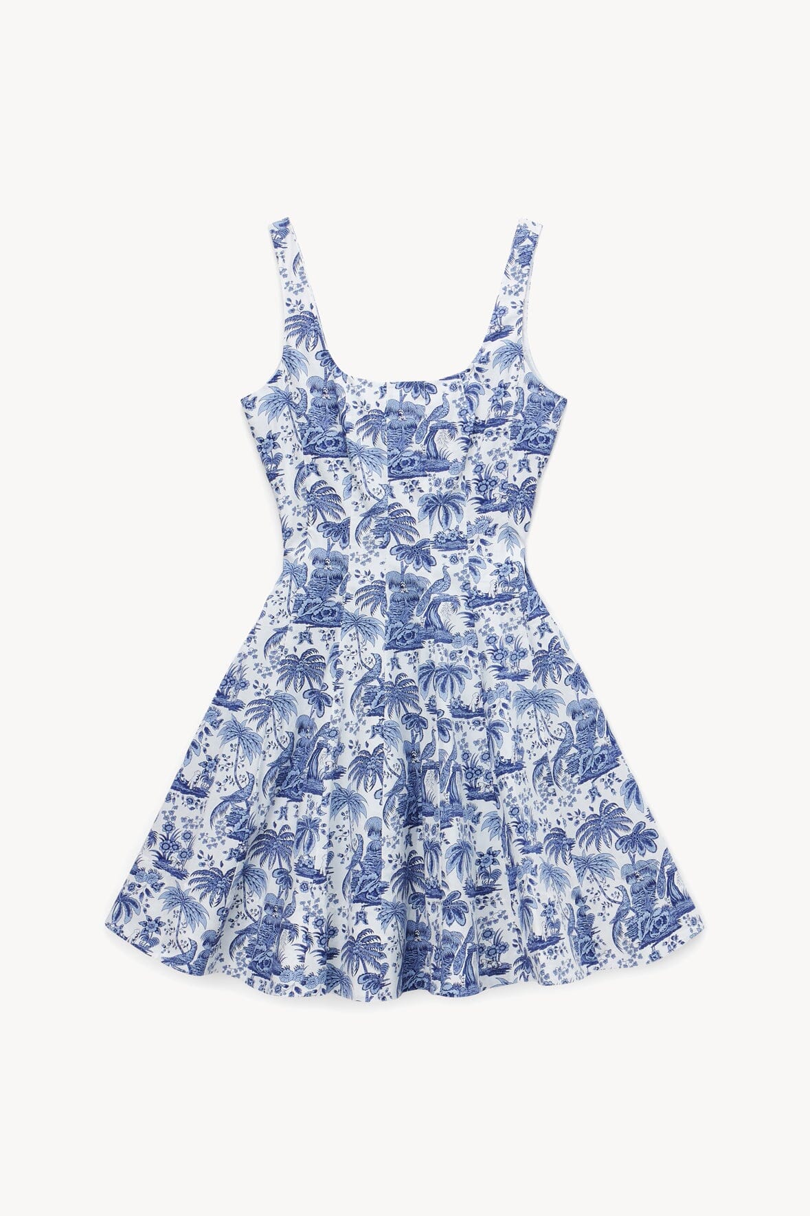 MINI WELLS DRESS BLUE TOILE - STAUD online