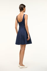 MINI WELLS DRESS NAVY - STAUD for sale