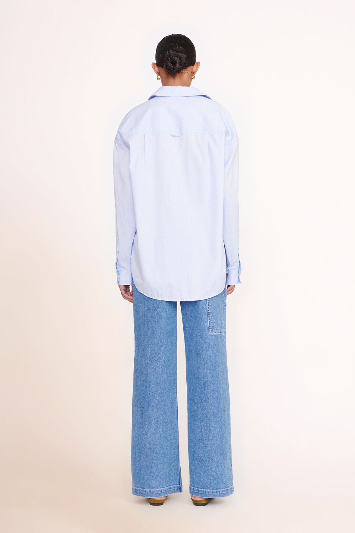 CUSTOM CLASSIC OVERSIZED SHIRT OXFORD BLUE - STAUD online