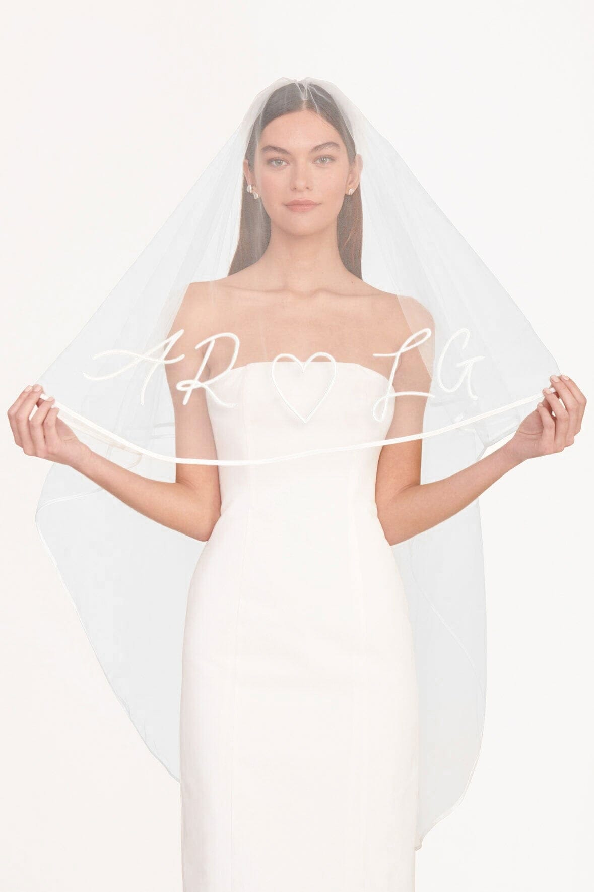 CUSTOM EMBROIDERED INITIALS VEIL - STAUD outlet