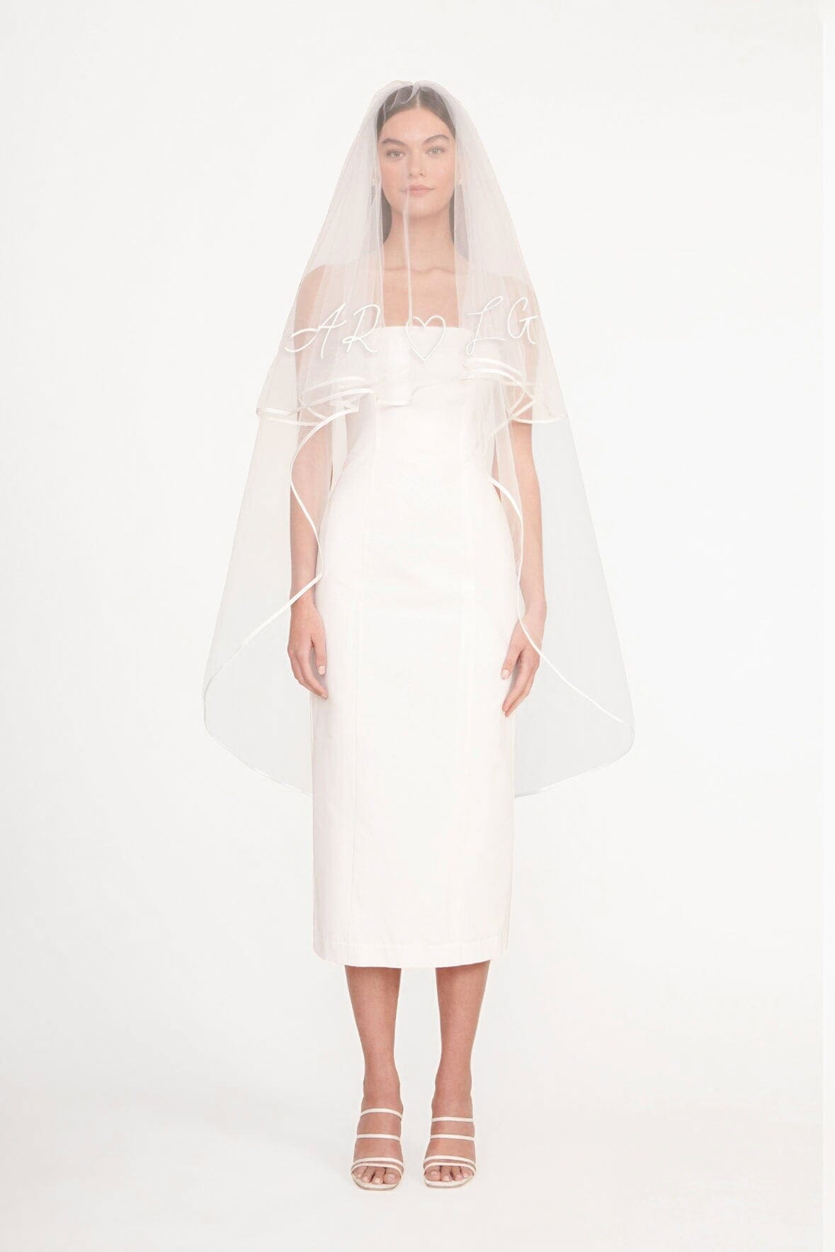 CUSTOM EMBROIDERED INITIALS VEIL - STAUD outlet