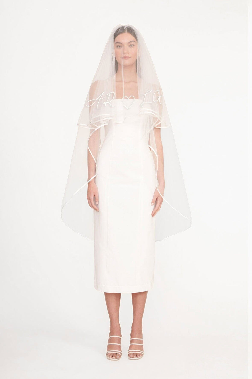 CUSTOM EMBROIDERED INITIALS VEIL - STAUD outlet