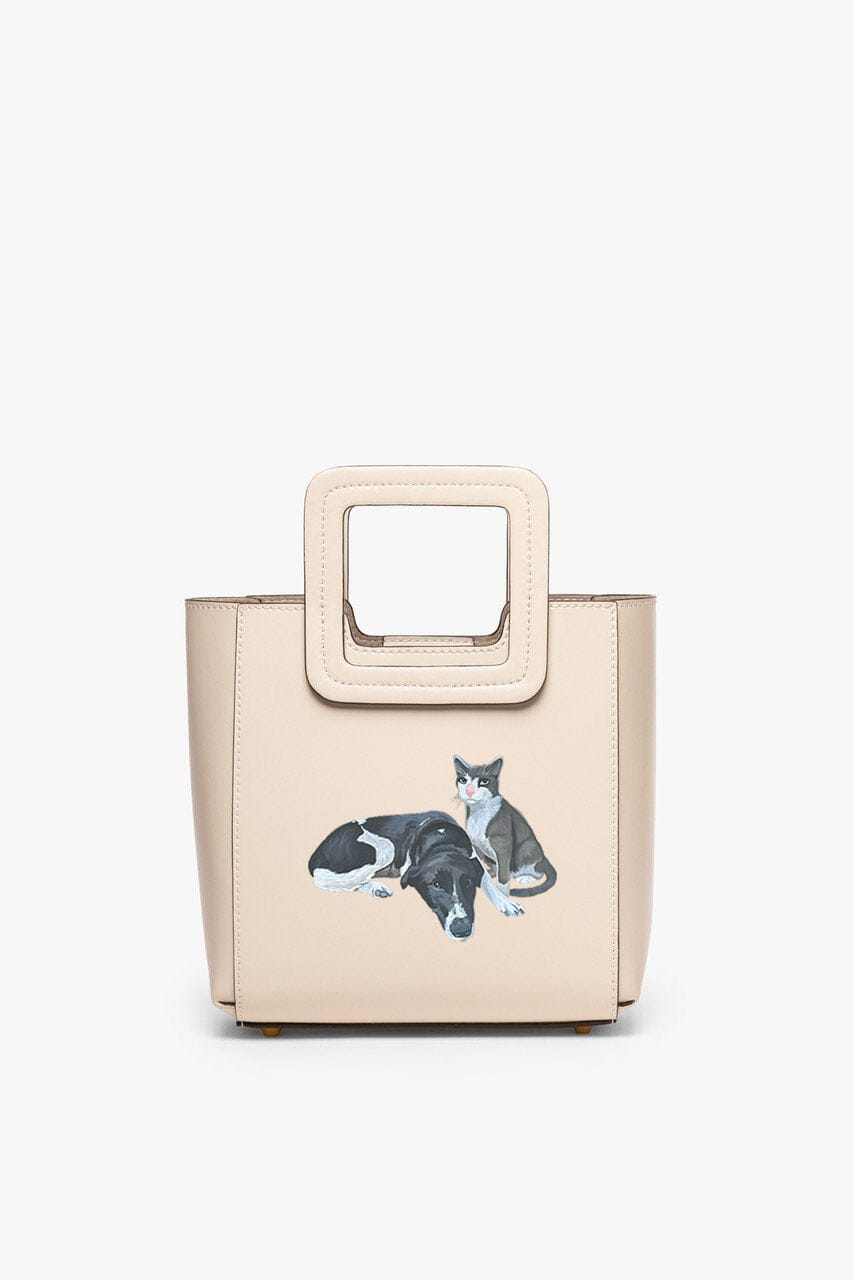 CUSTOM MINI SHIRLEY LEATHER BAG CREAM - STAUD near me