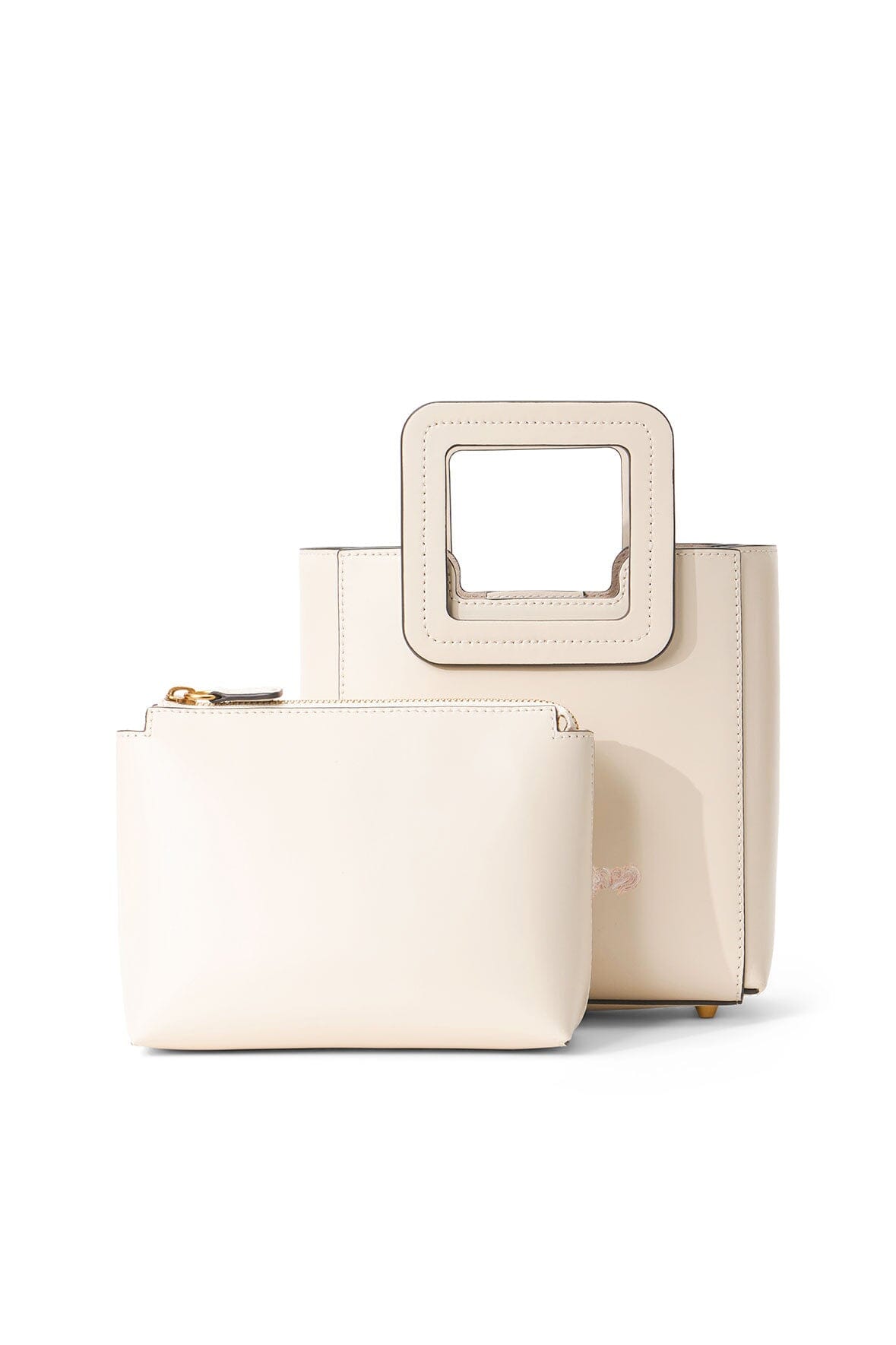 CUSTOM MINI SHIRLEY LEATHER BAG CREAM - STAUD near me