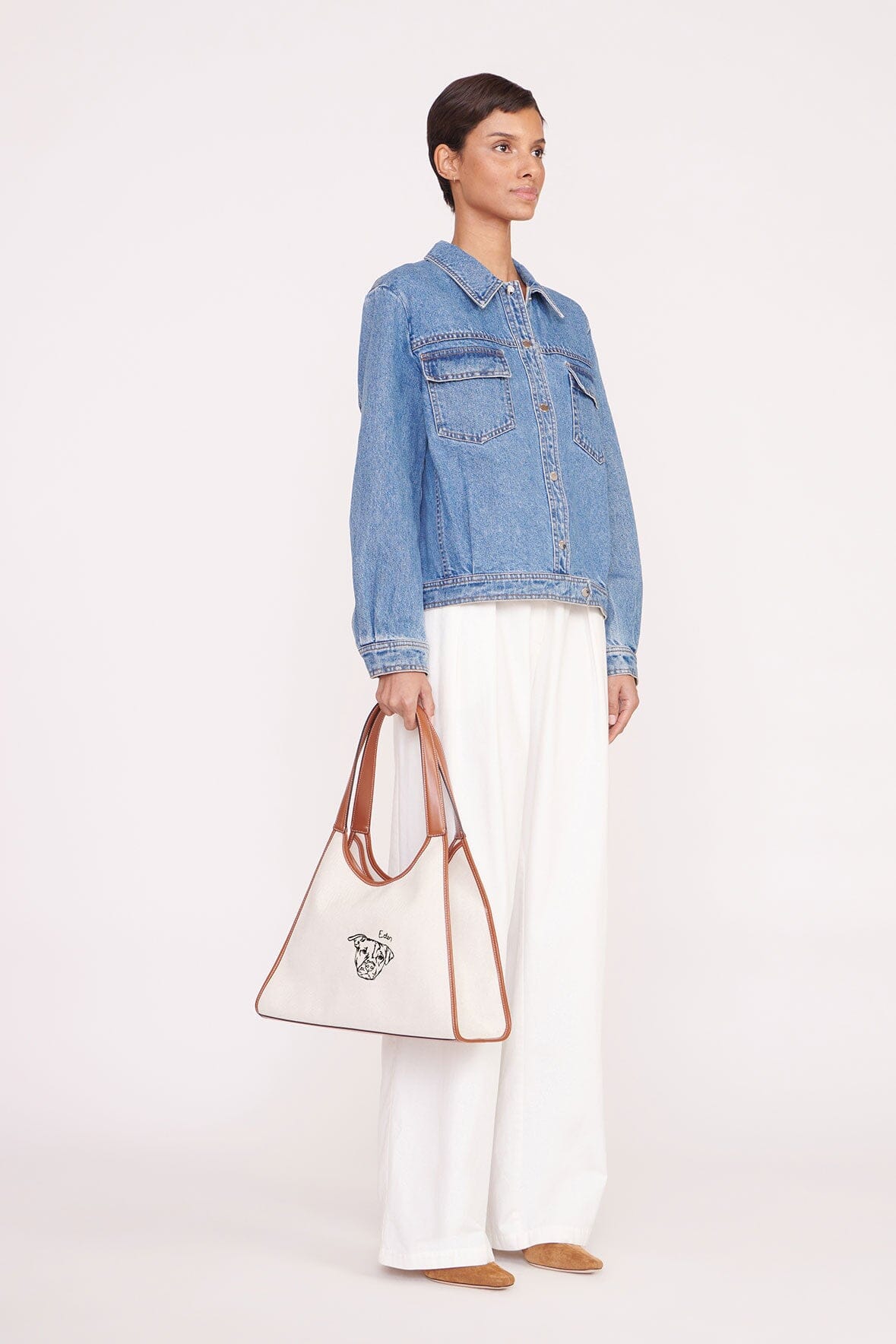 C.BONZ CUSTOM SOFT REY TOTE BAG CREAM TAN - STAUD US