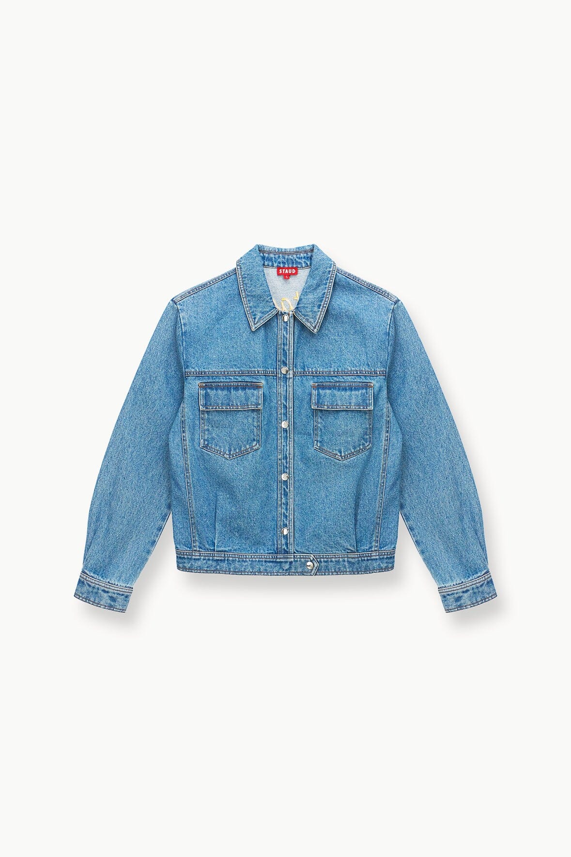 CUSTOM CLASSIC OVERSIZED RYAN JACKET MEDIUM WASH - STAUD near me