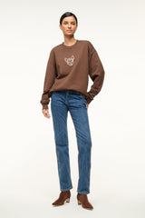 CUSTOM x C.BONZ OVERSIZED SWEATSHIRT BROWN - STAUD US
