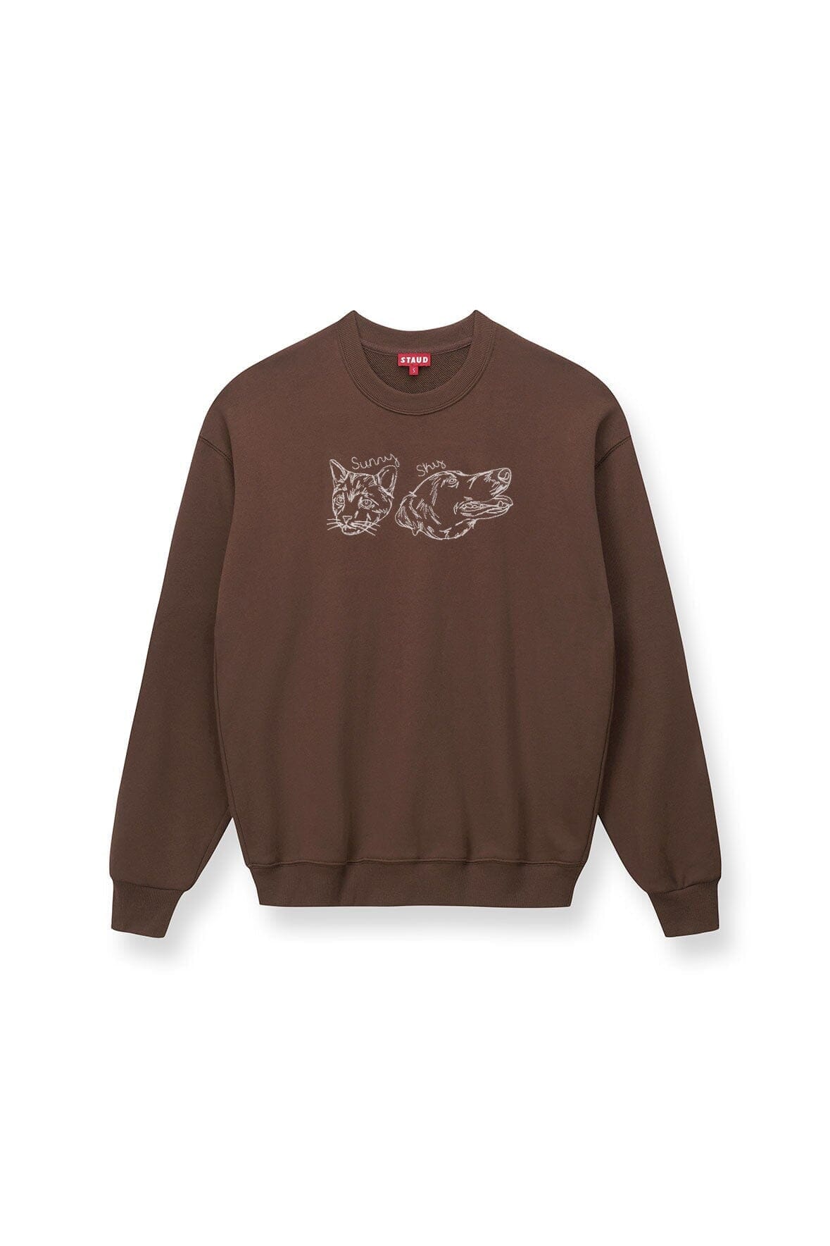 CUSTOM x C.BONZ OVERSIZED SWEATSHIRT BROWN - STAUD US