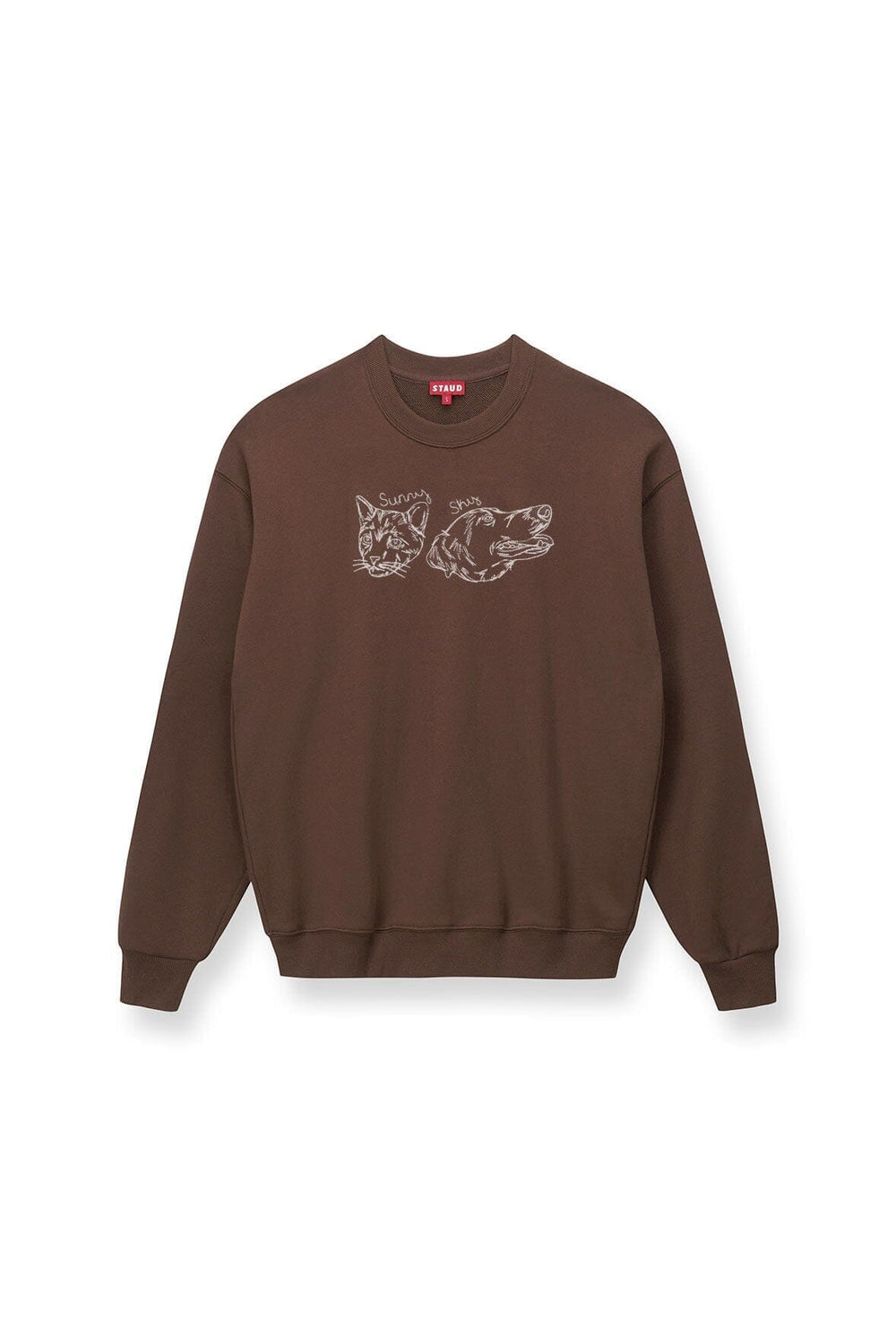 CUSTOM x C.BONZ OVERSIZED SWEATSHIRT BROWN - STAUD US