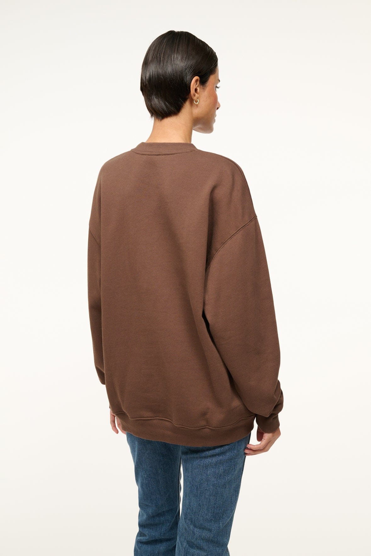 CUSTOM x C.BONZ OVERSIZED SWEATSHIRT BROWN - STAUD US