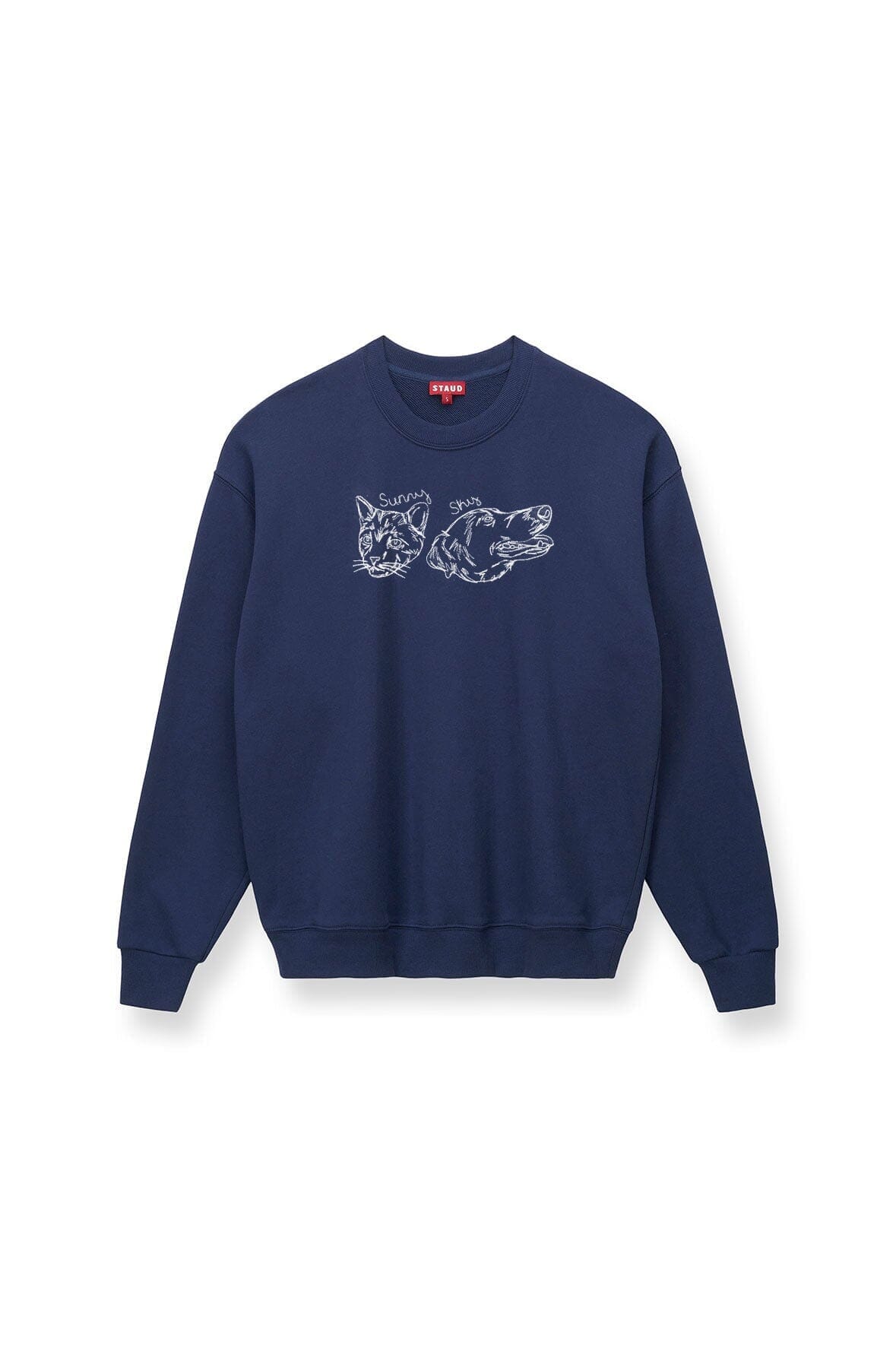 CUSTOM x C.BONZ OVERSIZED SWEATSHIRT NAVY - STAUD US