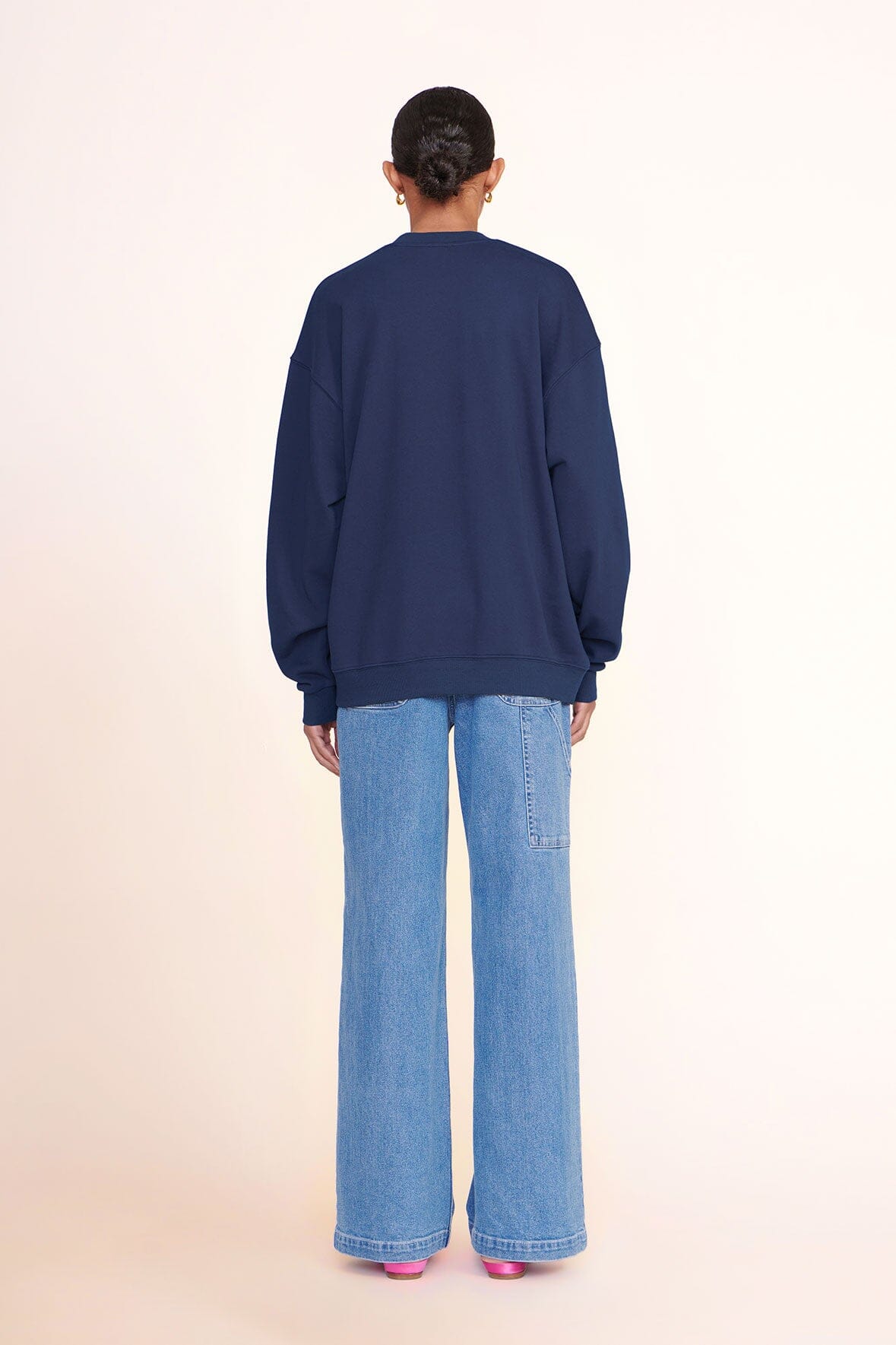 CUSTOM x C.BONZ OVERSIZED SWEATSHIRT NAVY - STAUD US