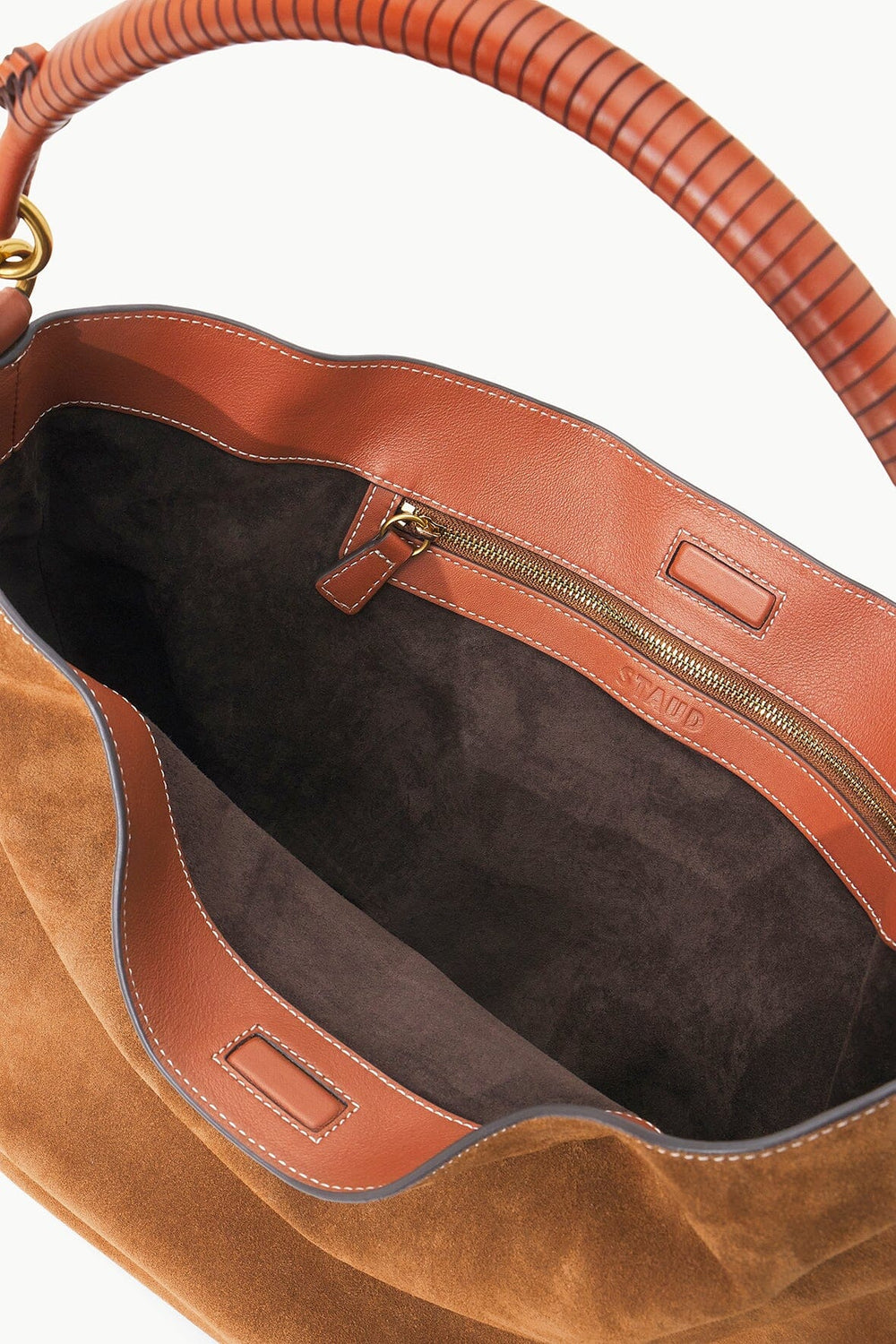 PERRY HOBO BAG TAN SUEDE - STAUD near me