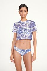 FERNANDA TOP BLUE TOILE - STAUD sale