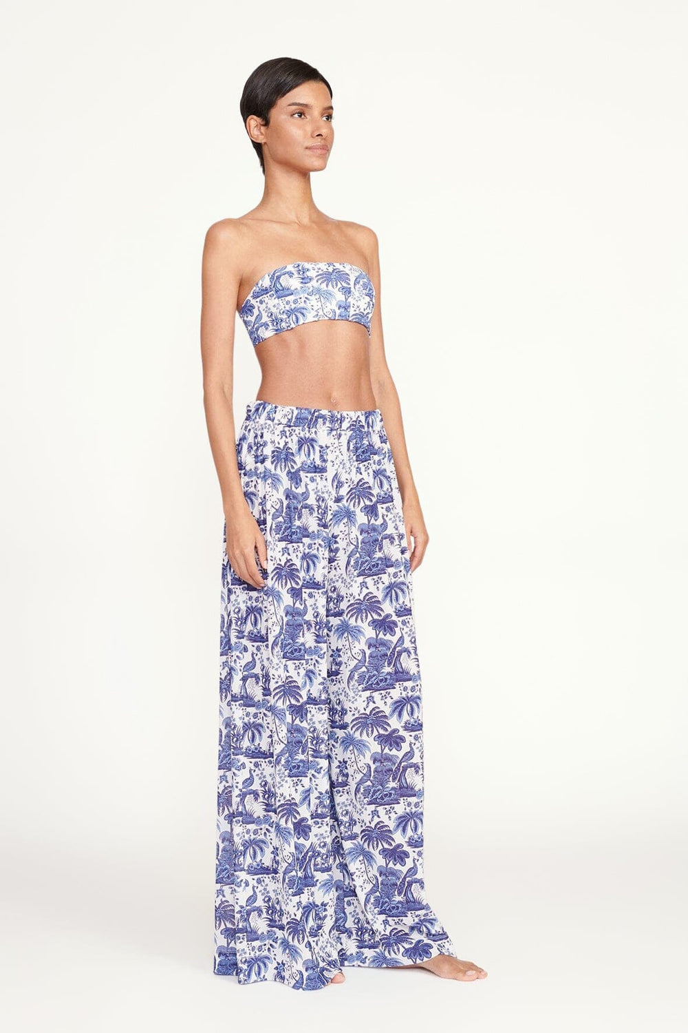 MARZA PANT BLUE TOILE - STAUD US