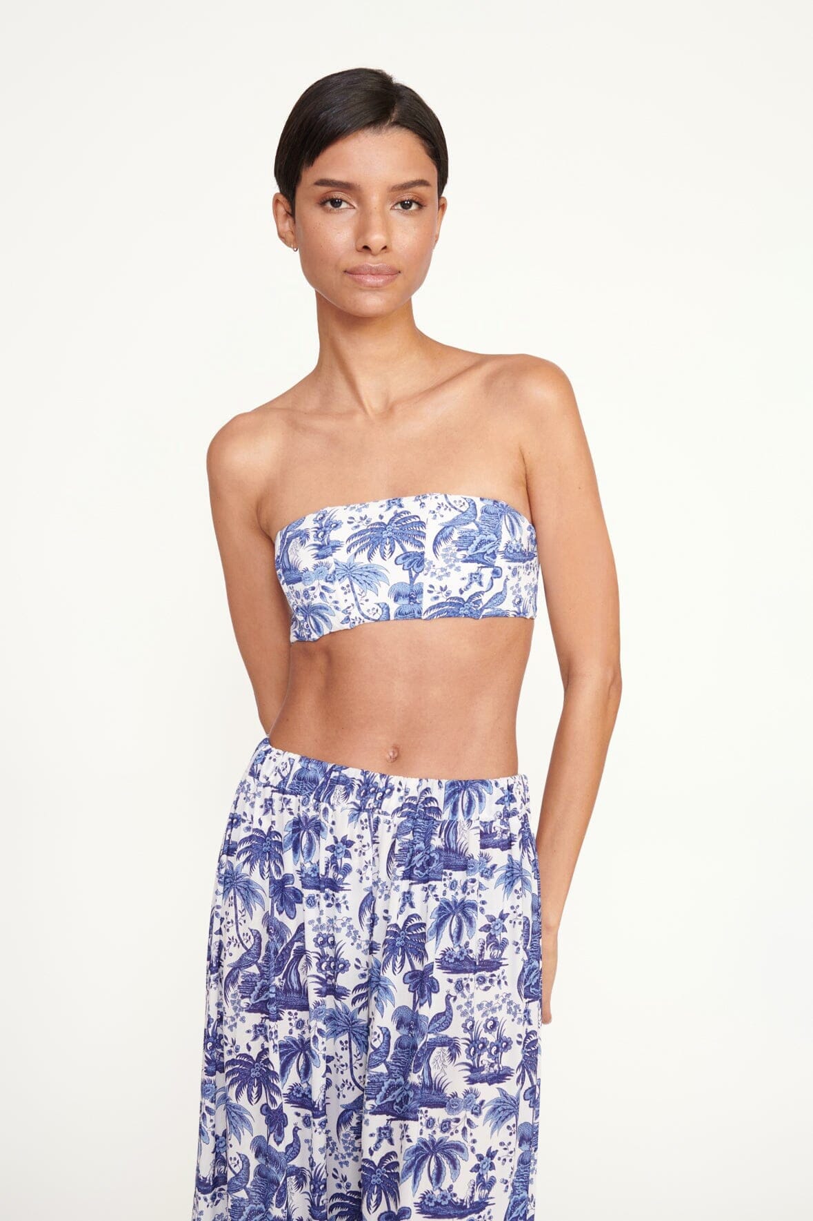 MARZA PANT BLUE TOILE - STAUD US
