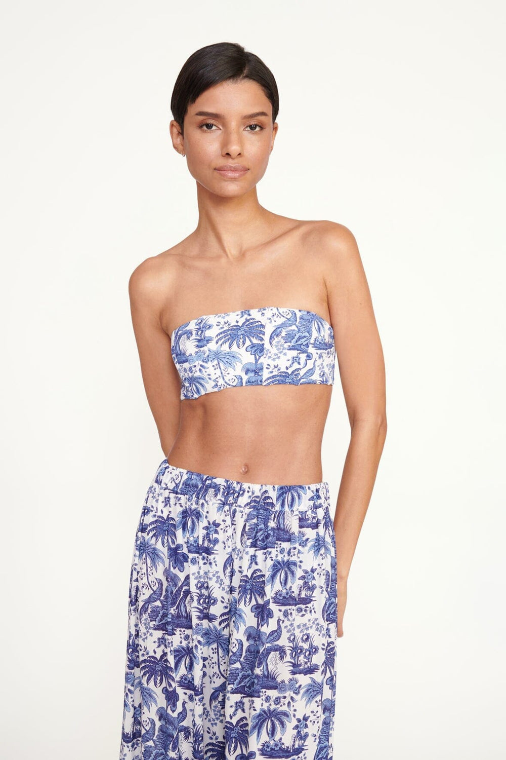 MARZA PANT BLUE TOILE - STAUD US
