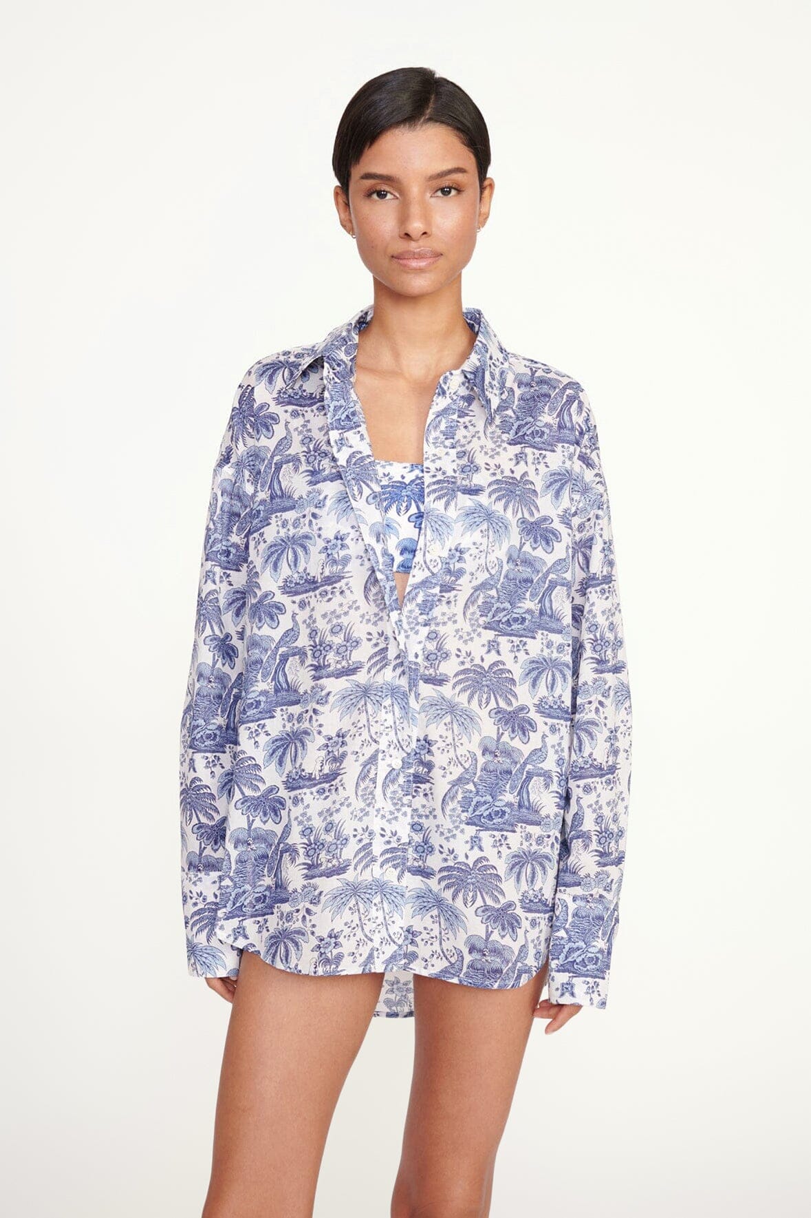 COLTON SHIRT BLUE TOILE - STAUD outlet